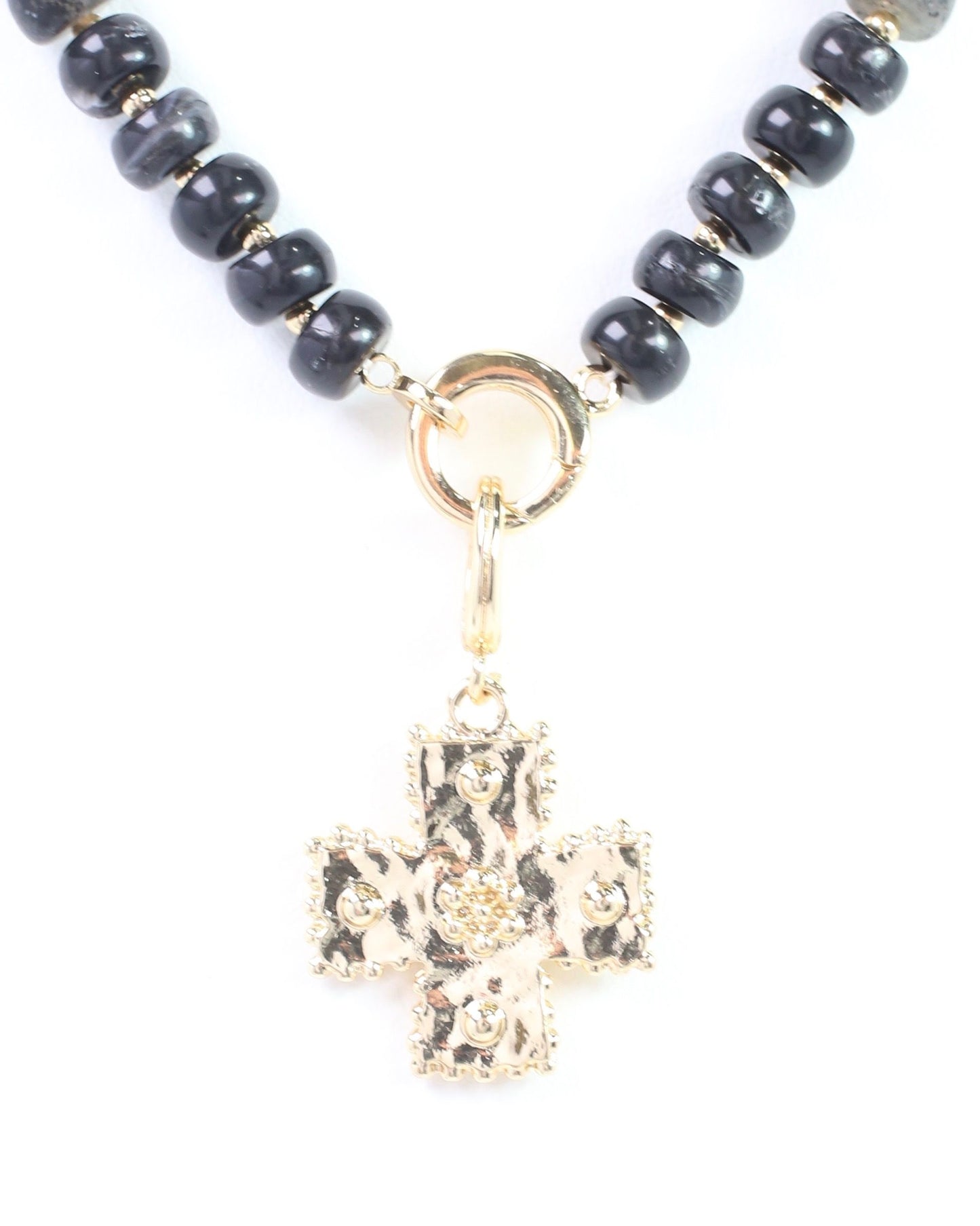 Carol Mini Cross Charm Gold