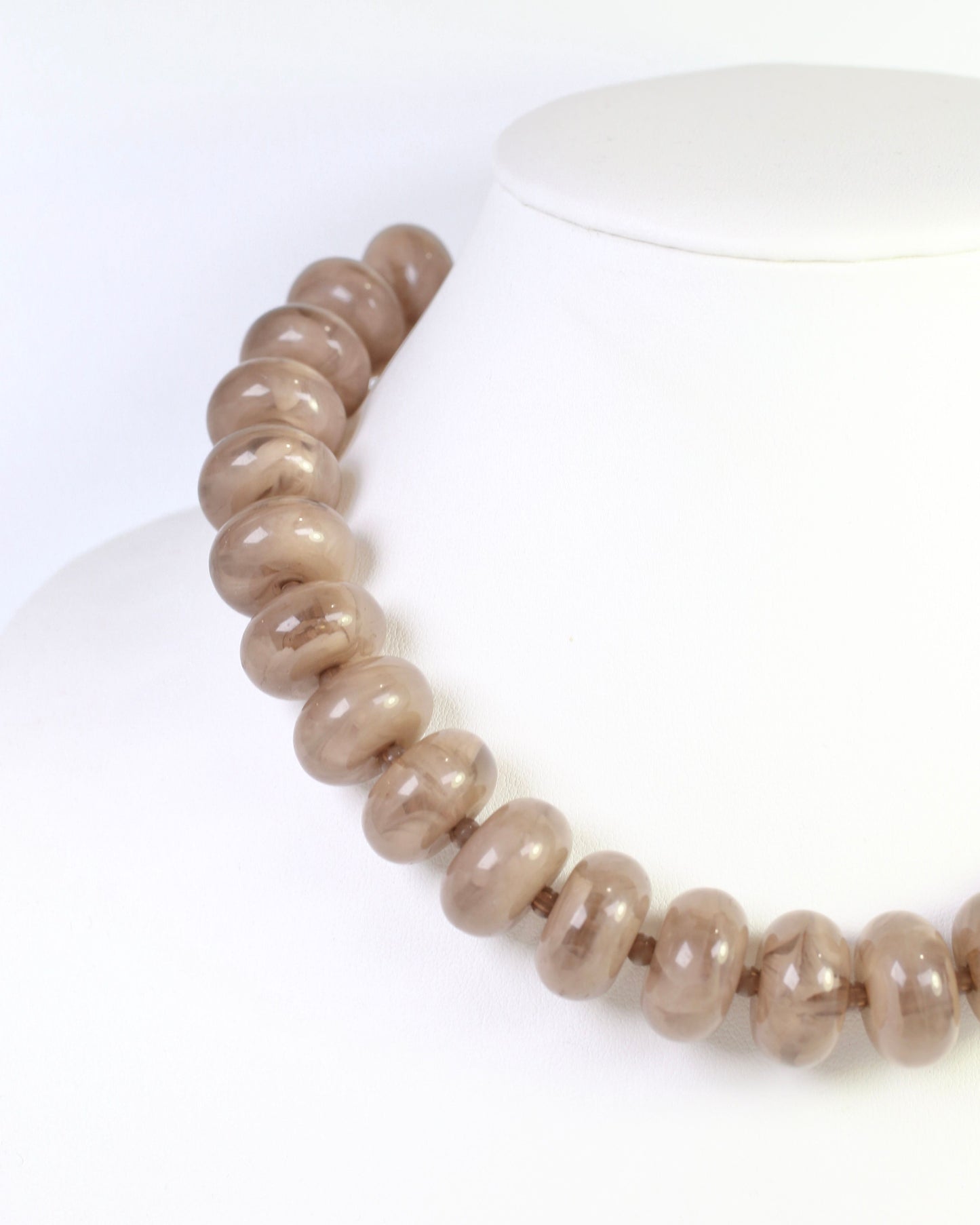 Davis Beaded Necklace Taupe