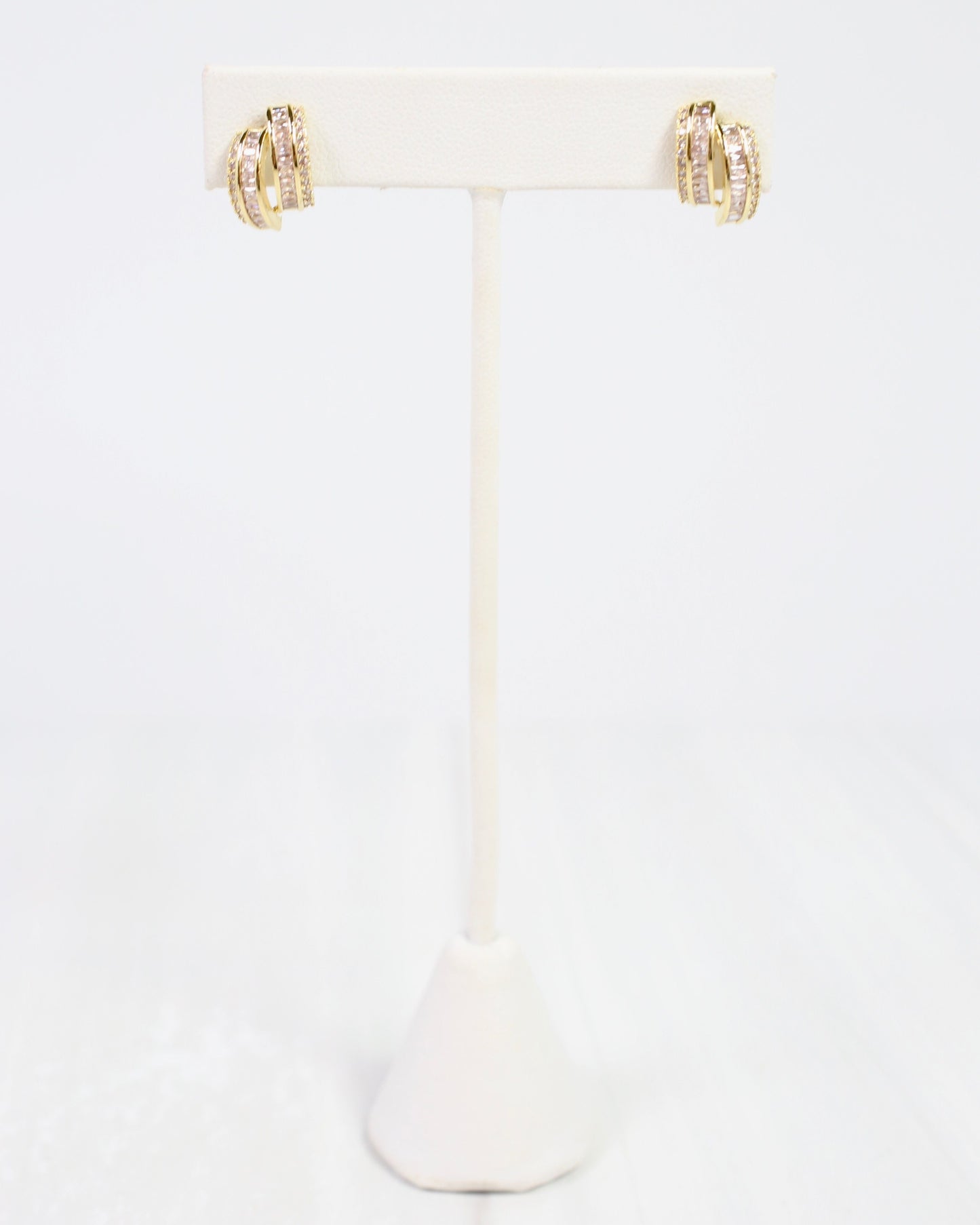 Lina Crystal Stud Gold