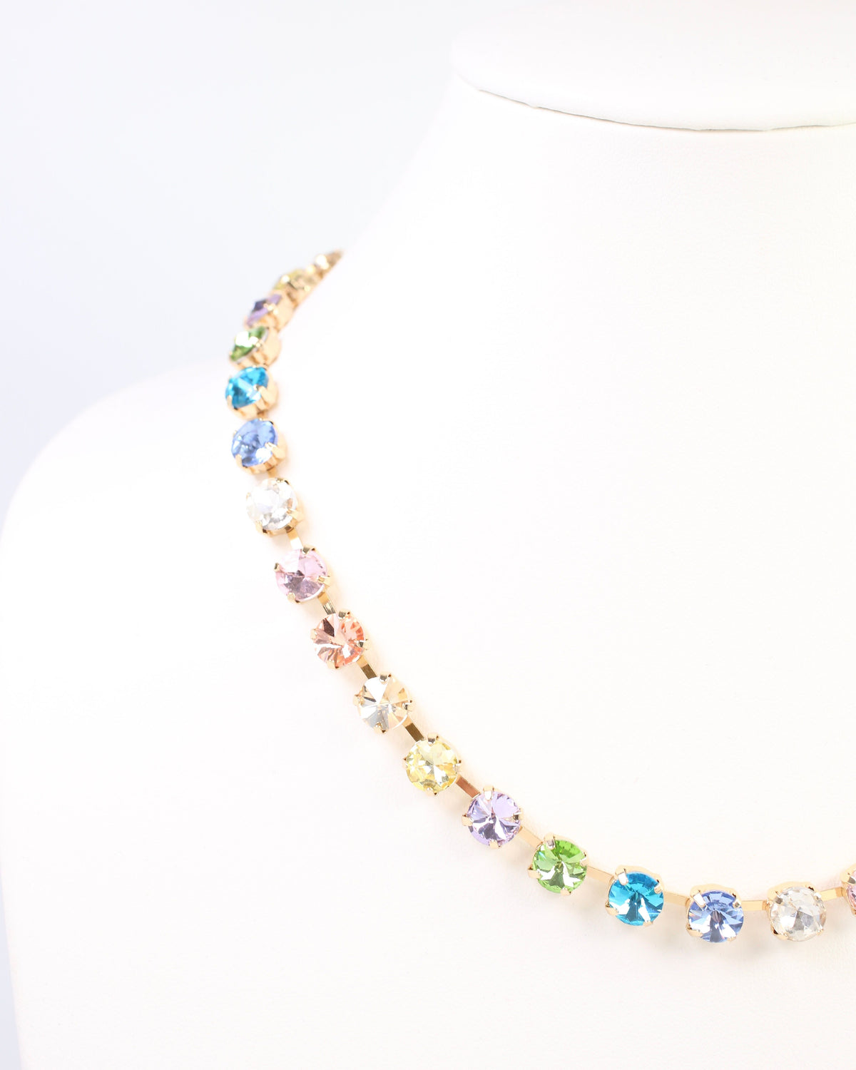 Melville Crystal Necklace Lavender Multi