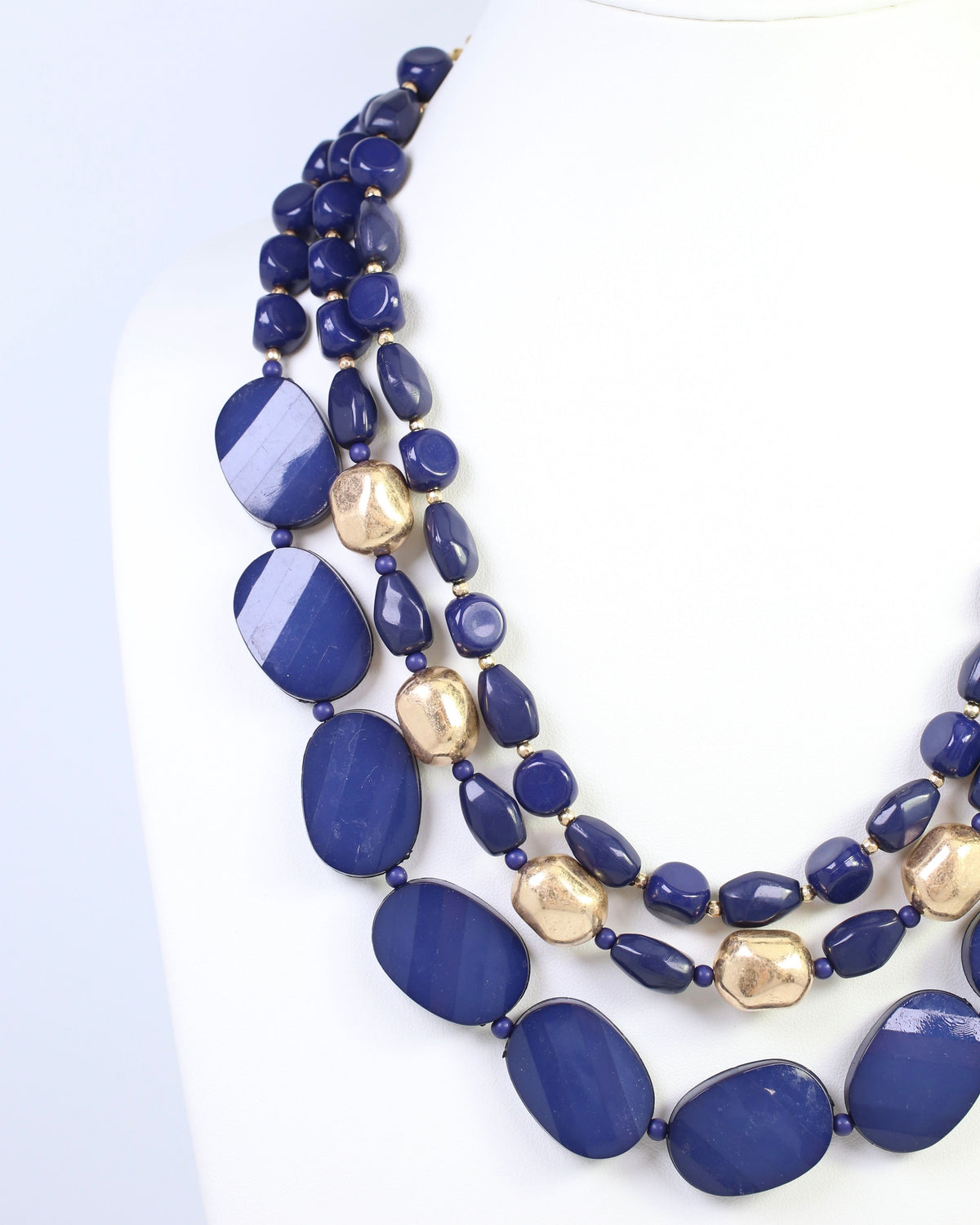 Adair Court Beaded Necklace Navy
