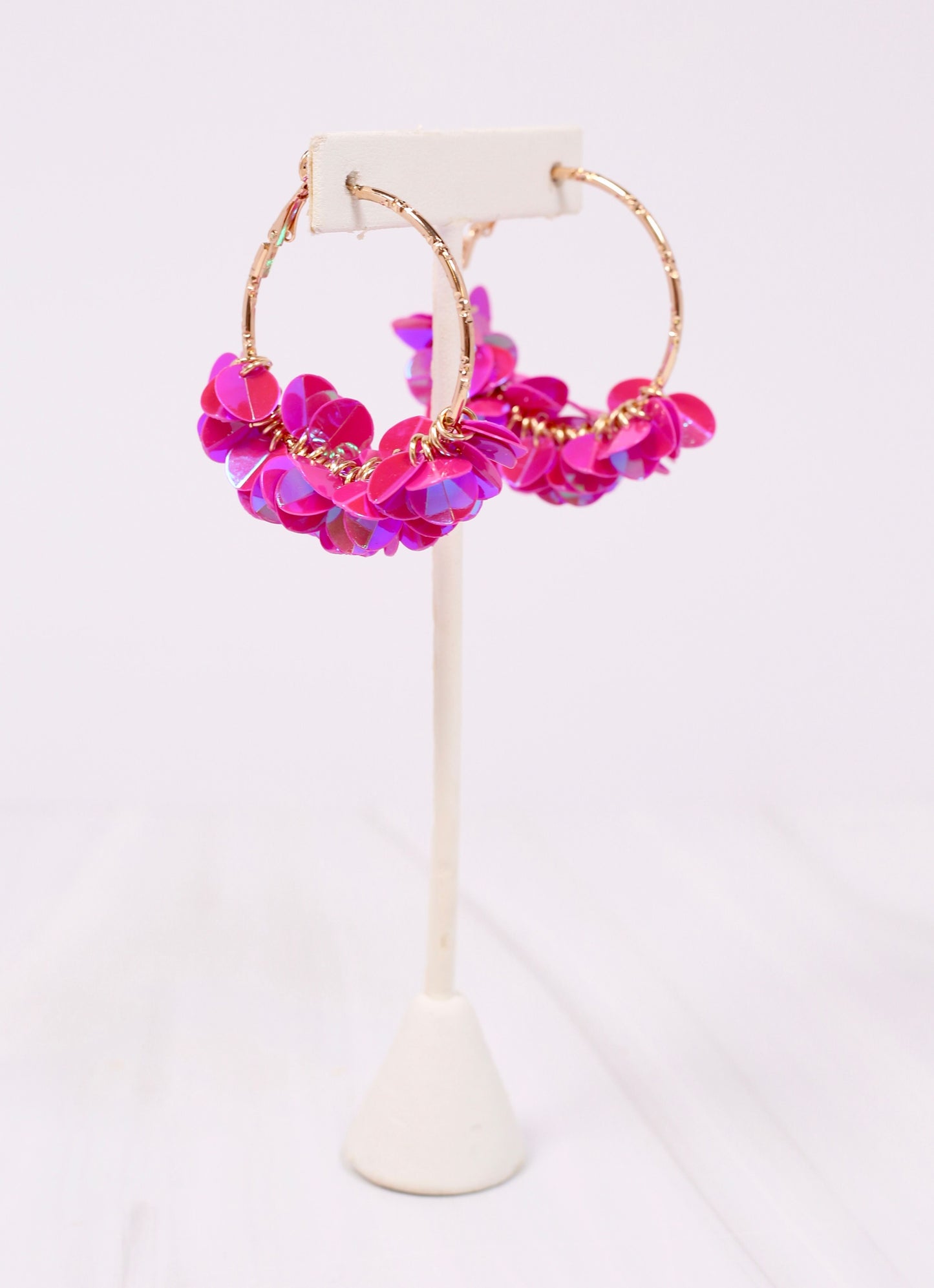 Myra Sequin Hoop Earring PURPLE