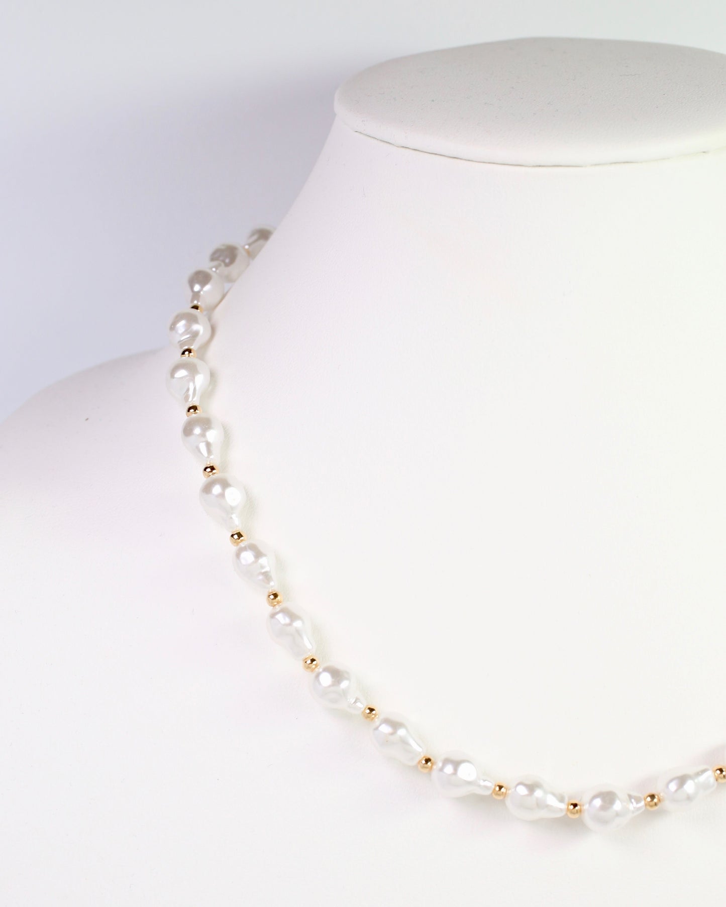 Ramier Baroque Pearl Necklace Cream