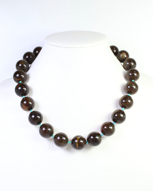 Deermont Beaded Necklace Brown