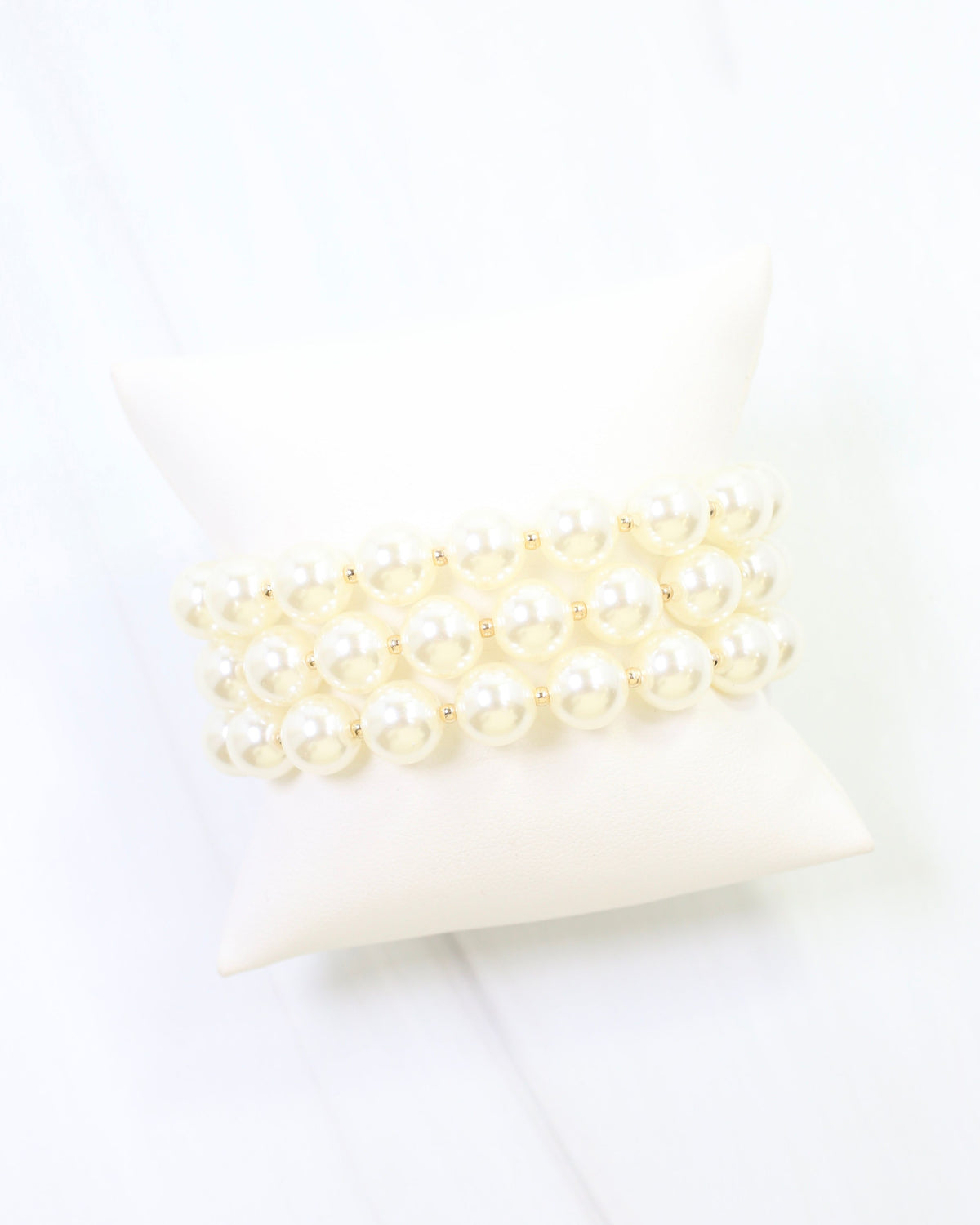 Baycrest Stretch Pearl Bracelet Set Gold