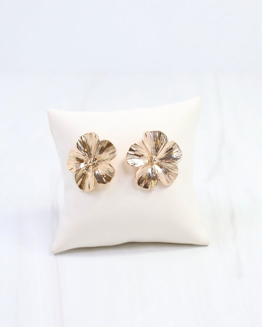 Chevelle Flower Post Earring Gold