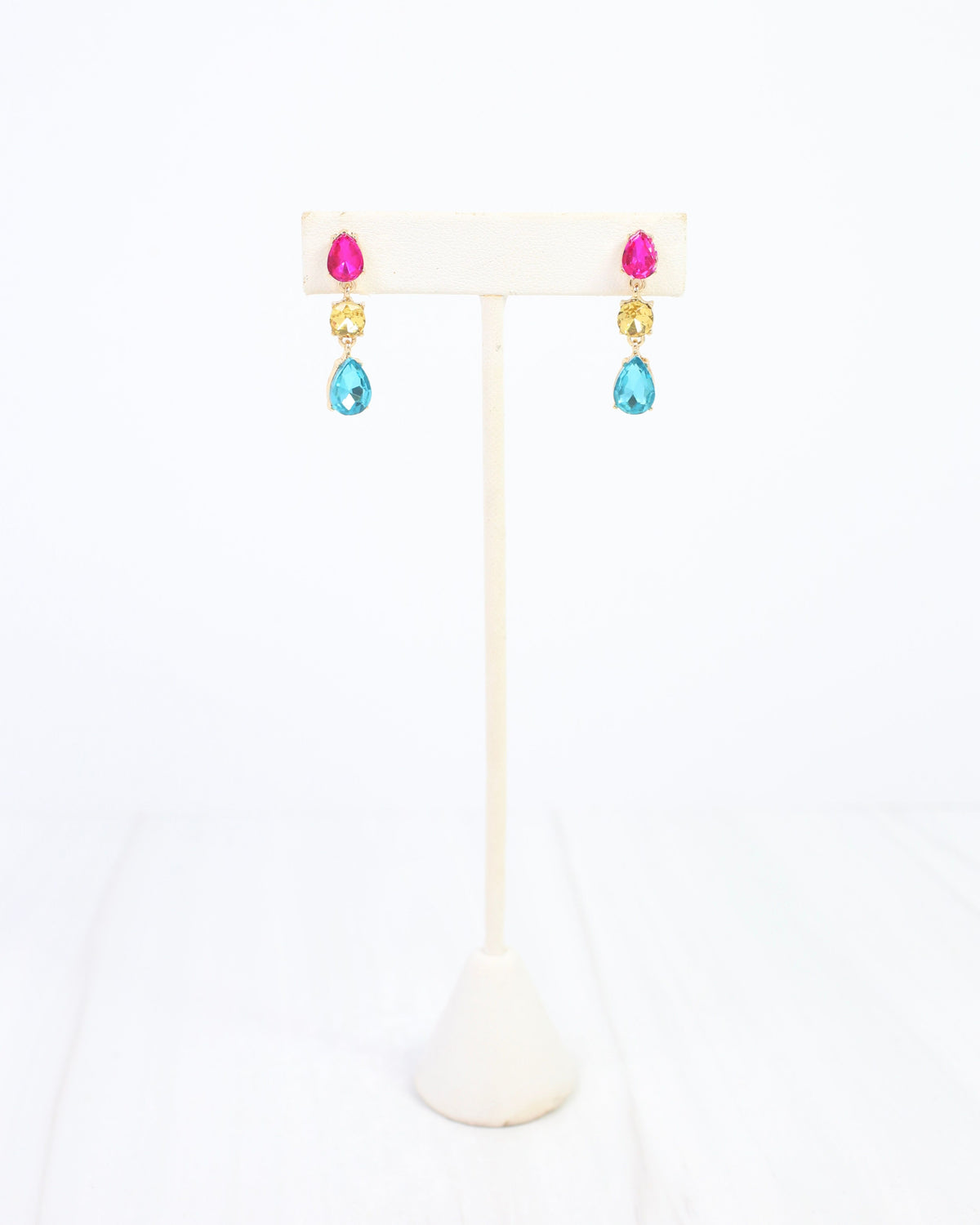 Darcy Crystal Drop Earring Dark Multi