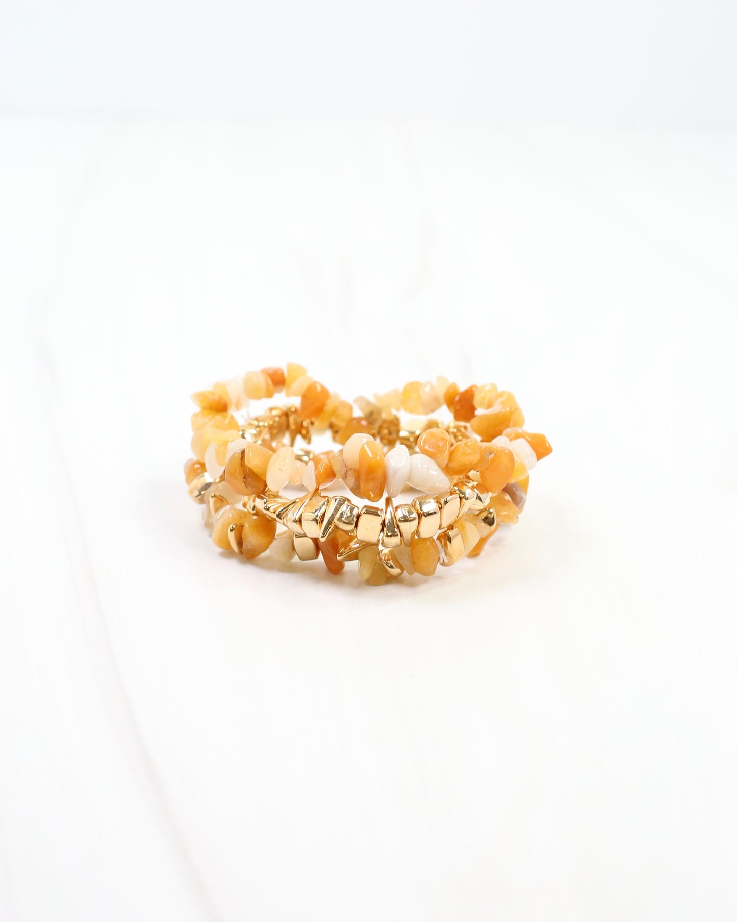 Eastpointe Beaded Stretch Bracelet Set Natural
