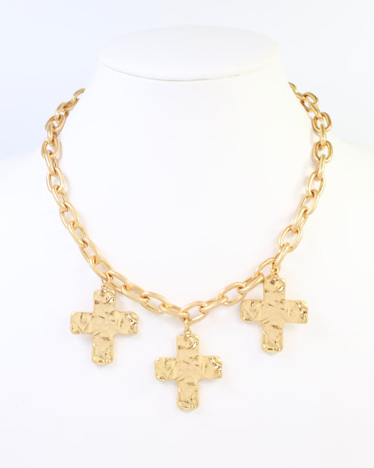 Clarence House Triple Cross Necklace WRVG