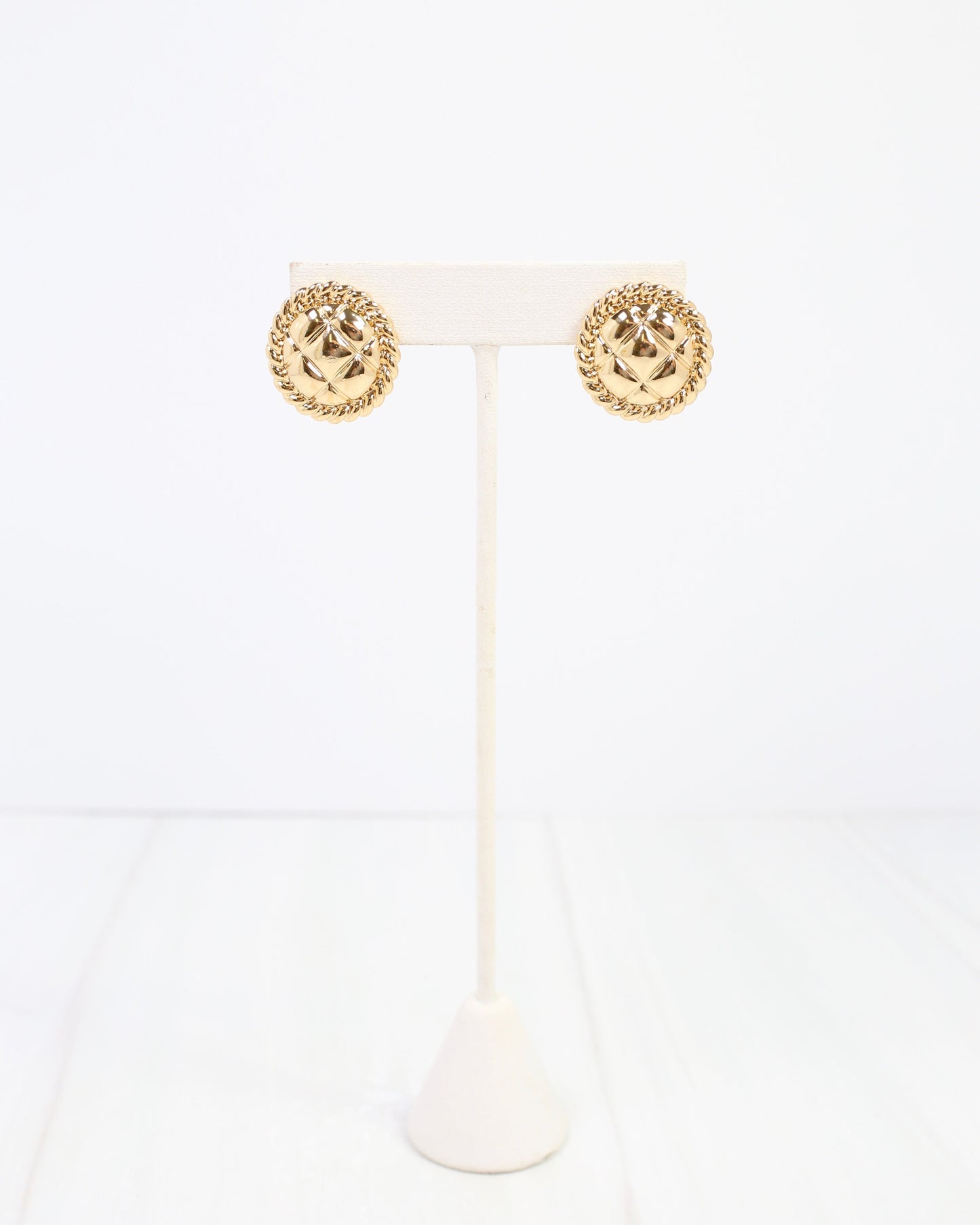 Carmel Textured Stud Earring Gold