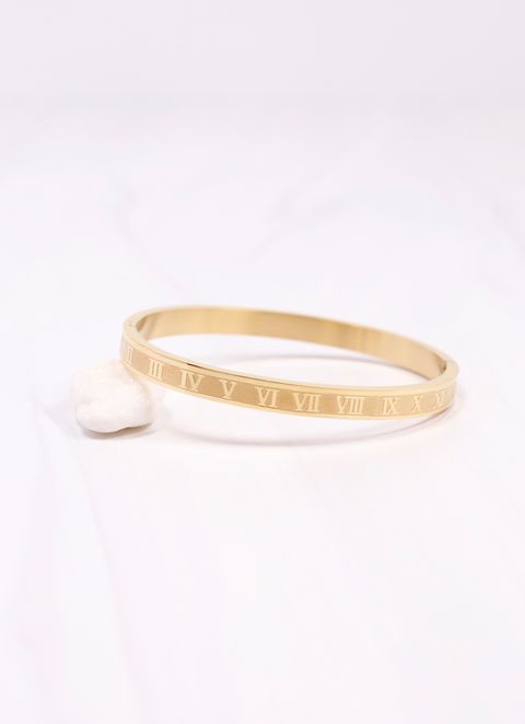Constanzia Roman Numeral Bracelet Gold