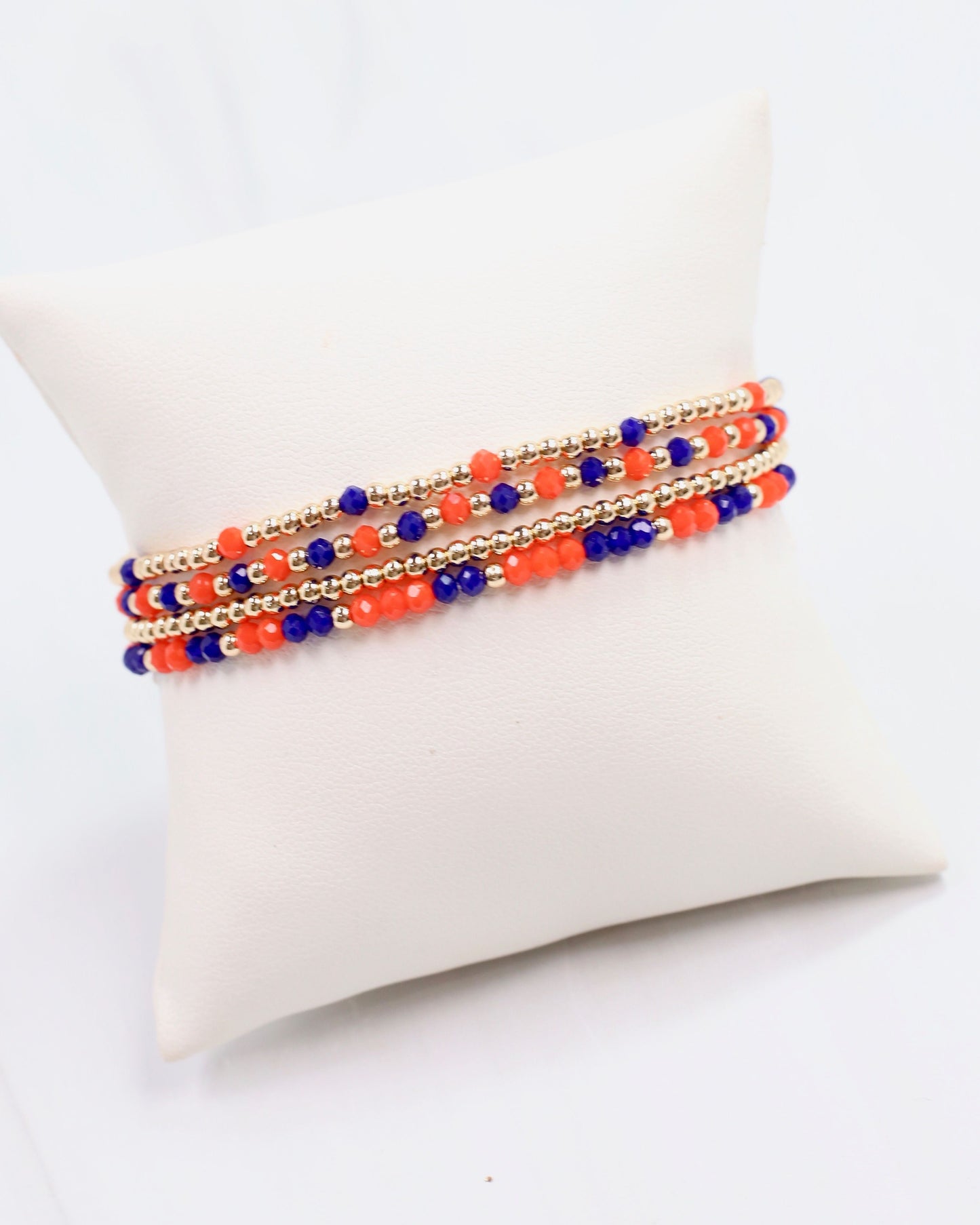 Lottie Beaded Bracelet set Orange Blue