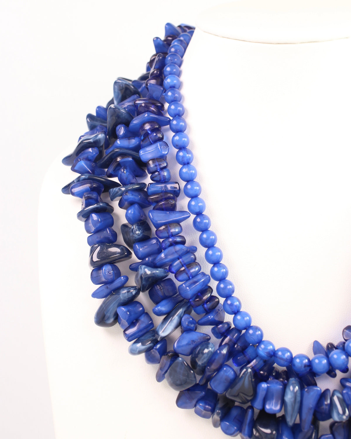 Rock On Beaded Necklace Blue