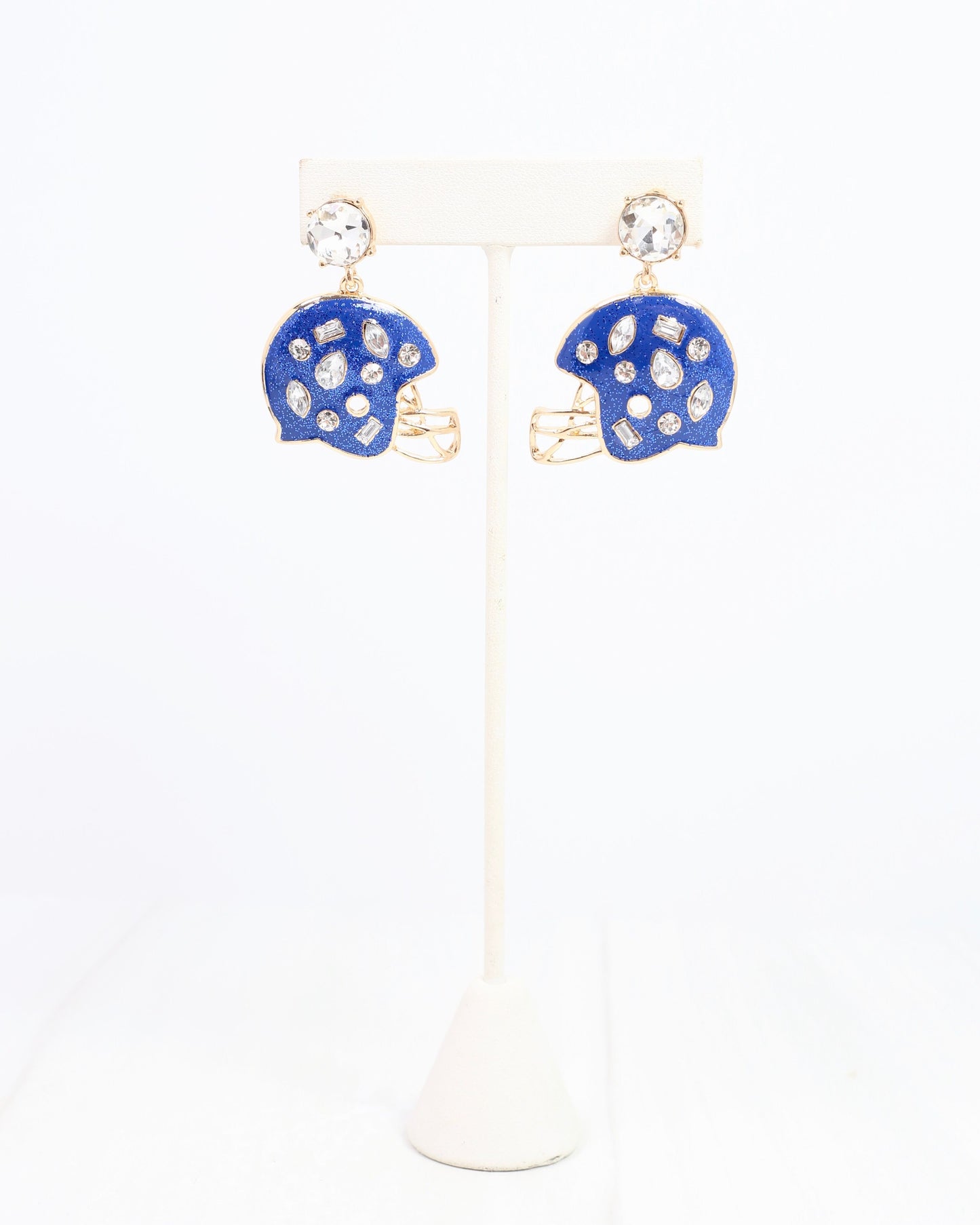 Halsey Helmet Earring Blue White