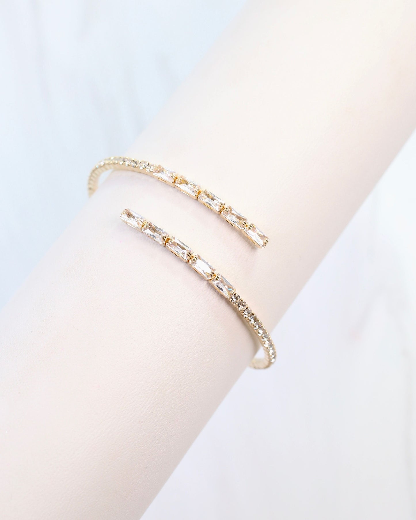 Paradise CZ Cuff Bracelet Gold