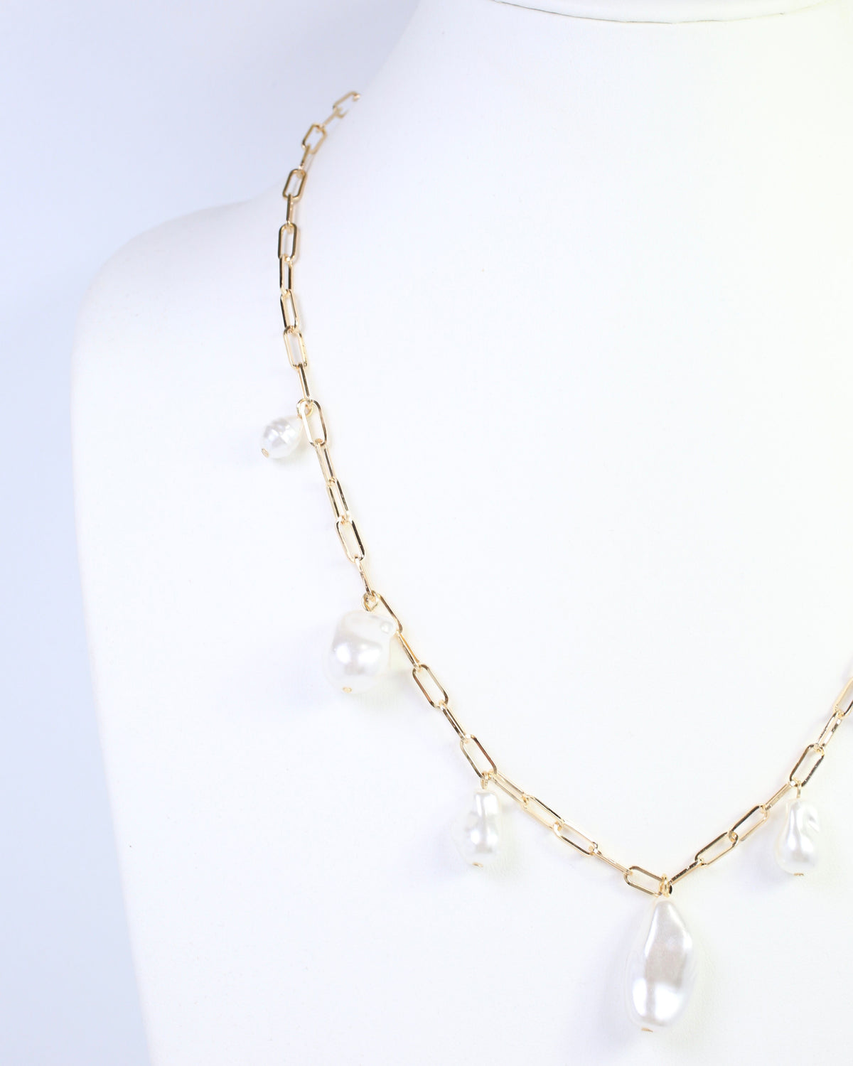 Bailey Girl Pearl Necklace Gold