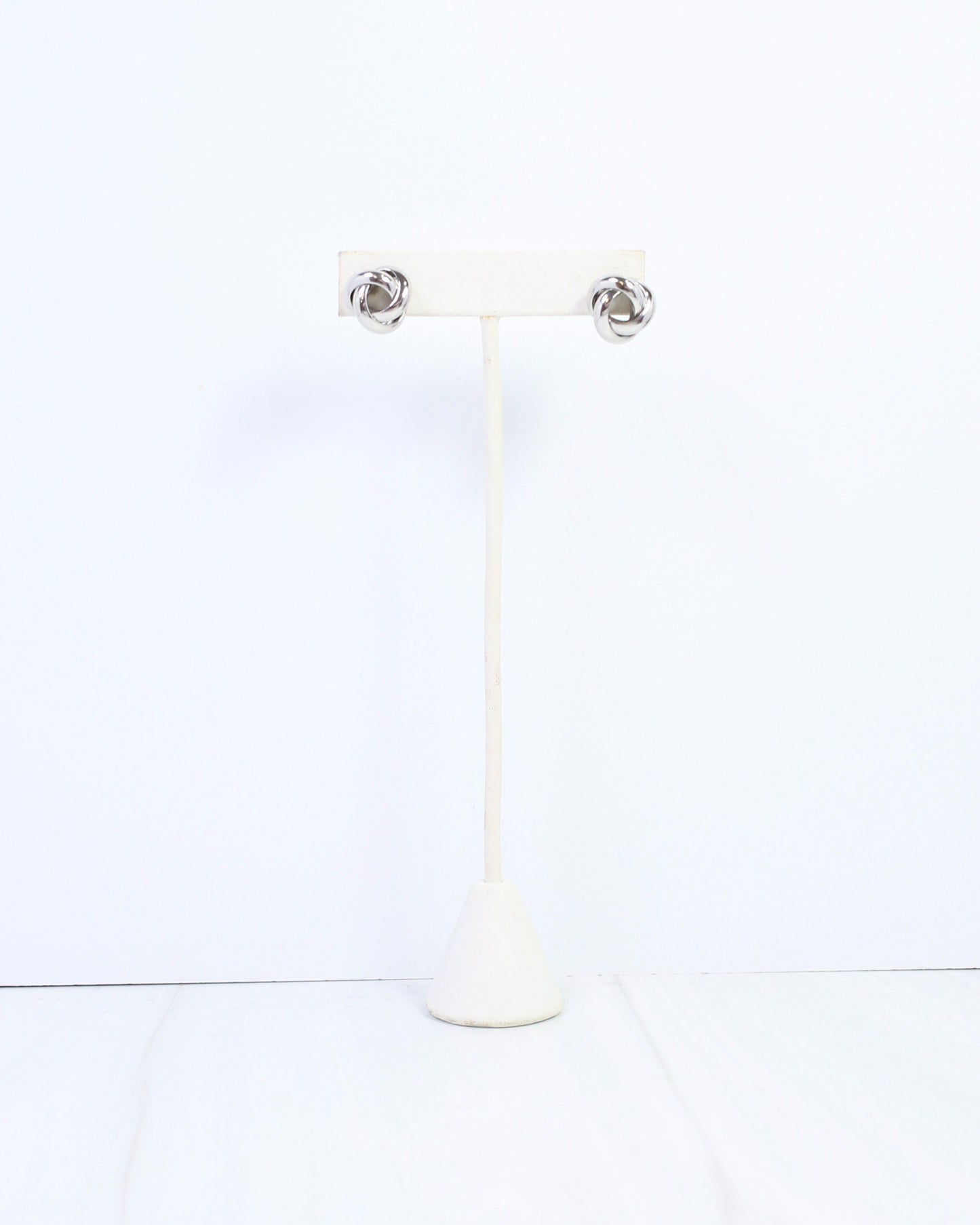 Clarke Knot Stud Earring Silver
