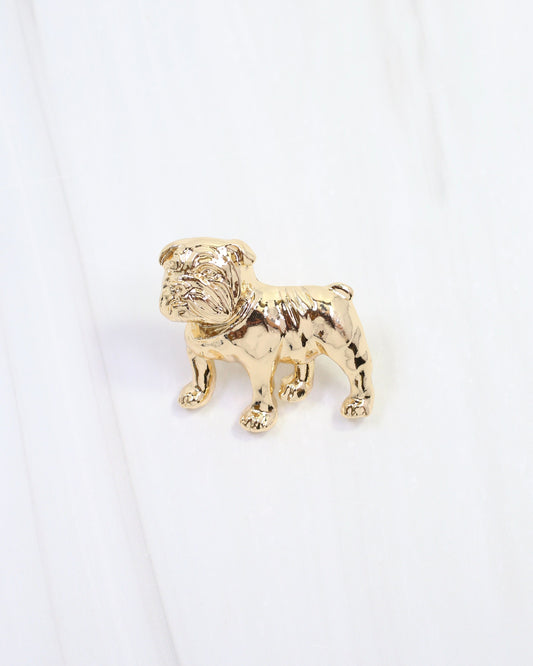 Sally Scarf Slide Standing Dog Gold