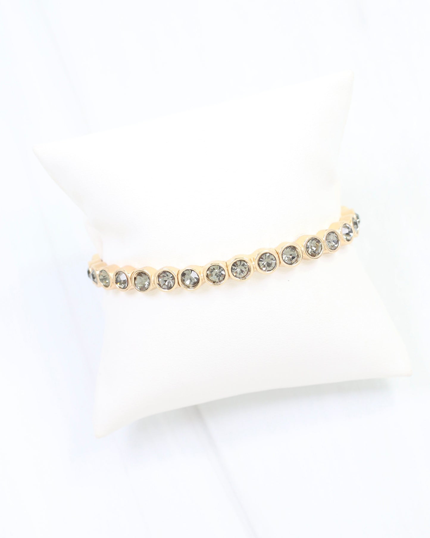 Castile Crystal Stretch Bracelet Black Diamond
