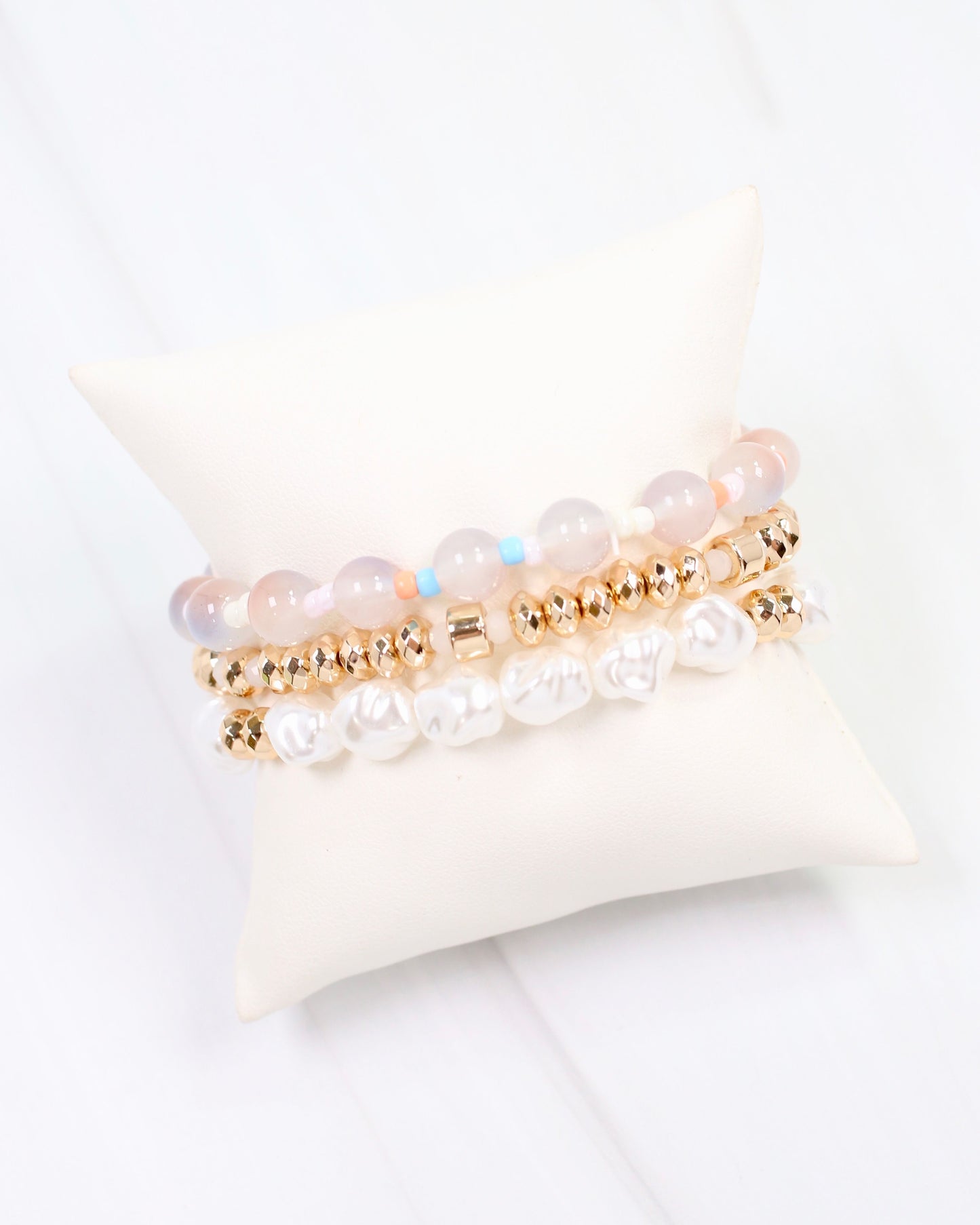Barberton Stretch Bracelet Set Cream