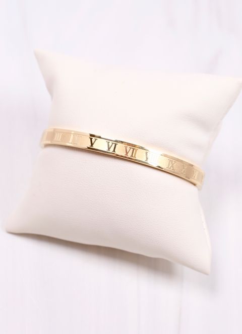 Constanzia Roman Numeral Bracelet Gold