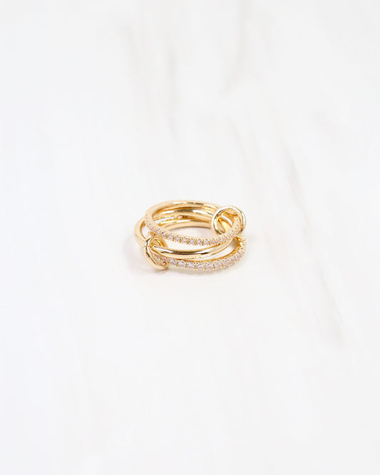 Northfield Interlocking Ring Set Gold