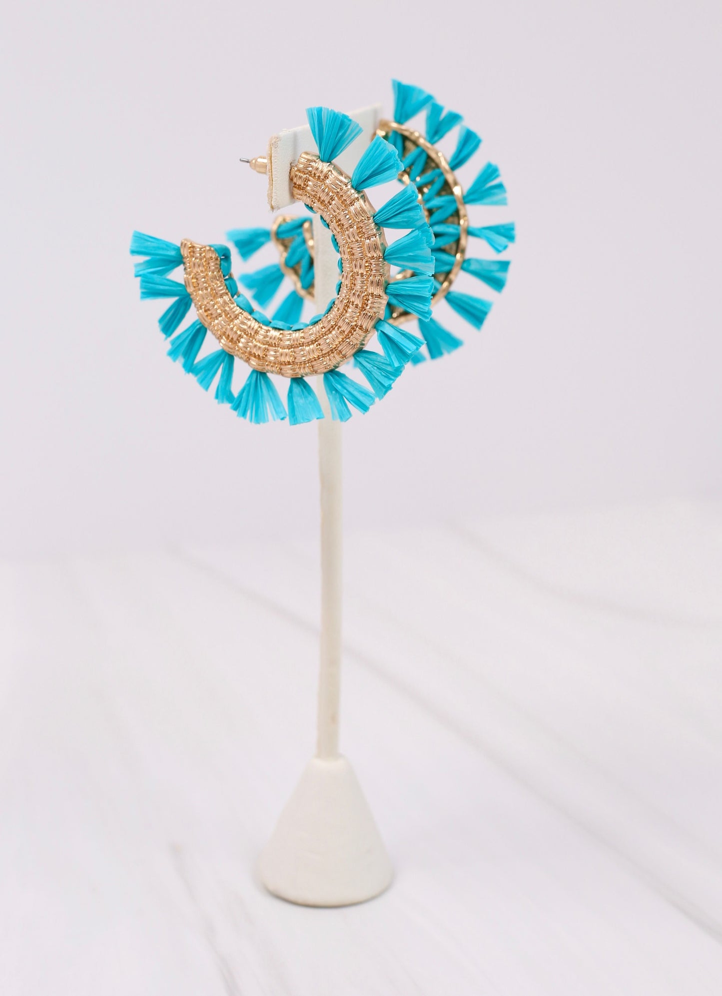 Martine Tassel Hoop Earring TURQUOISE