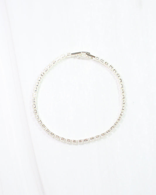 Luna Medium CZ Tennis Bracelet WR Silver