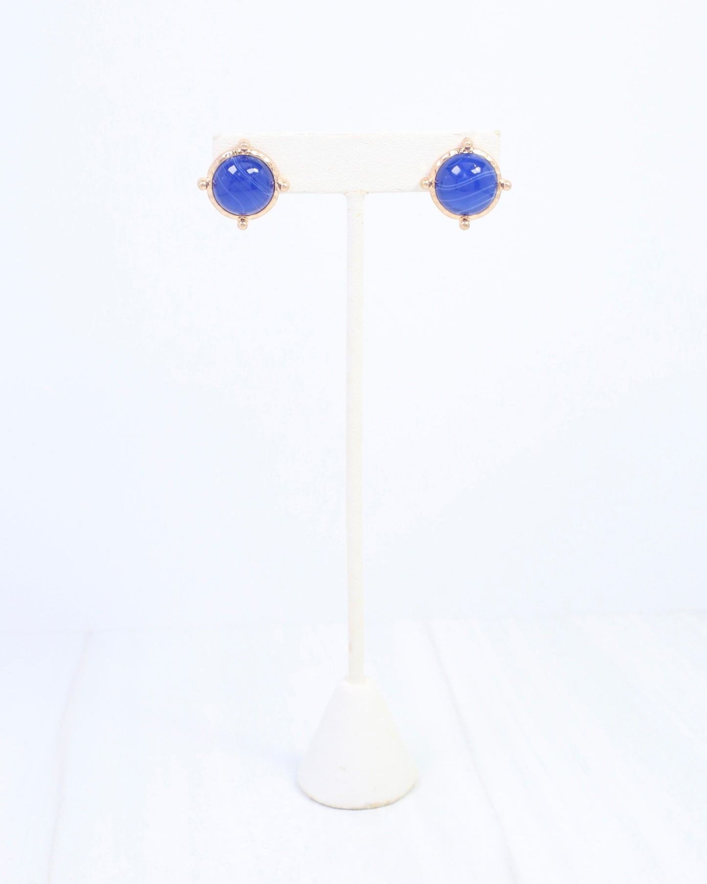 Florissant Round Post Earring Blue