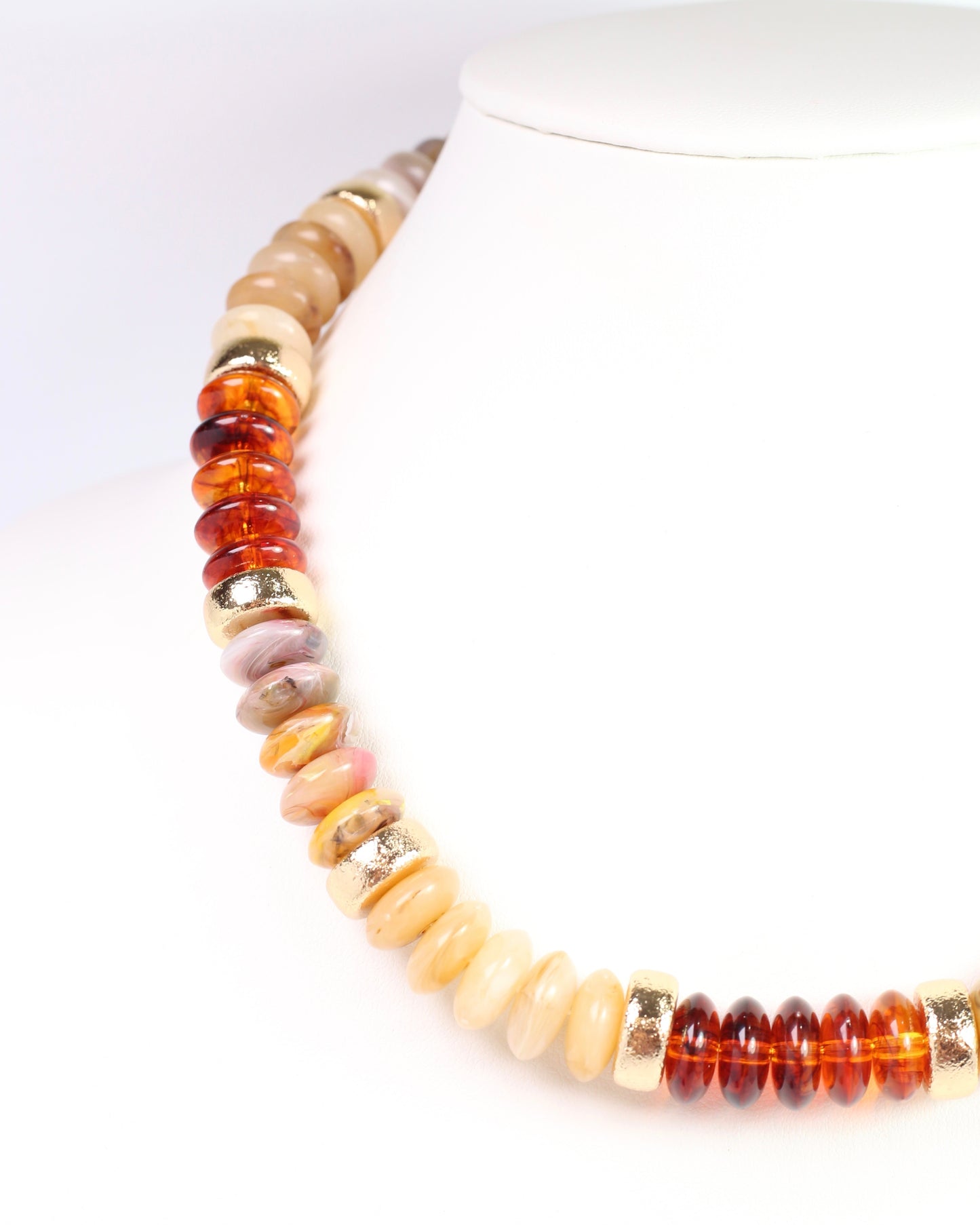 Eye Candy Beaded Necklace Tortoise