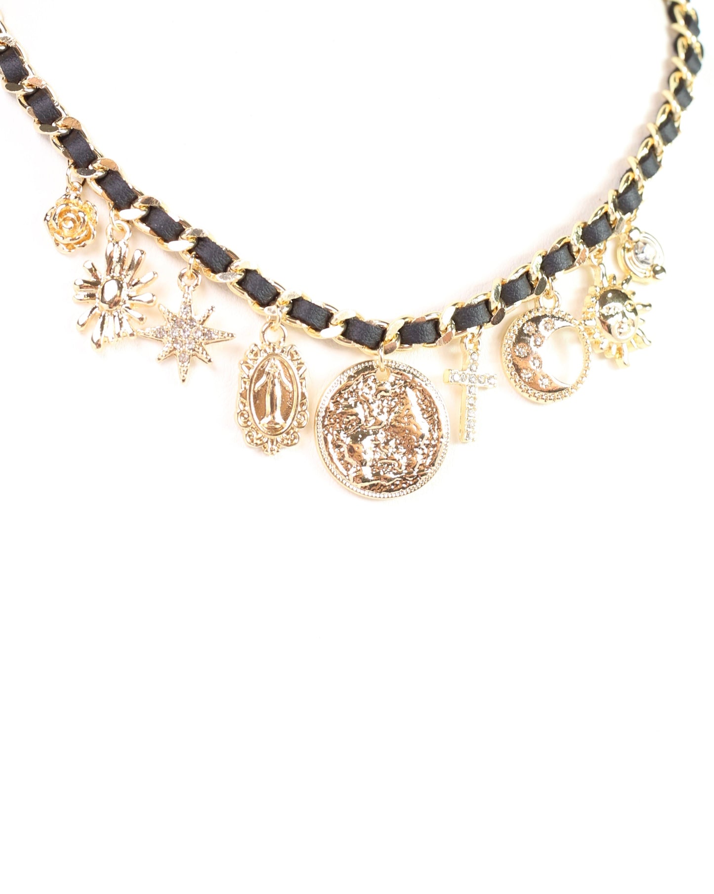 Lola Charm Necklace Black