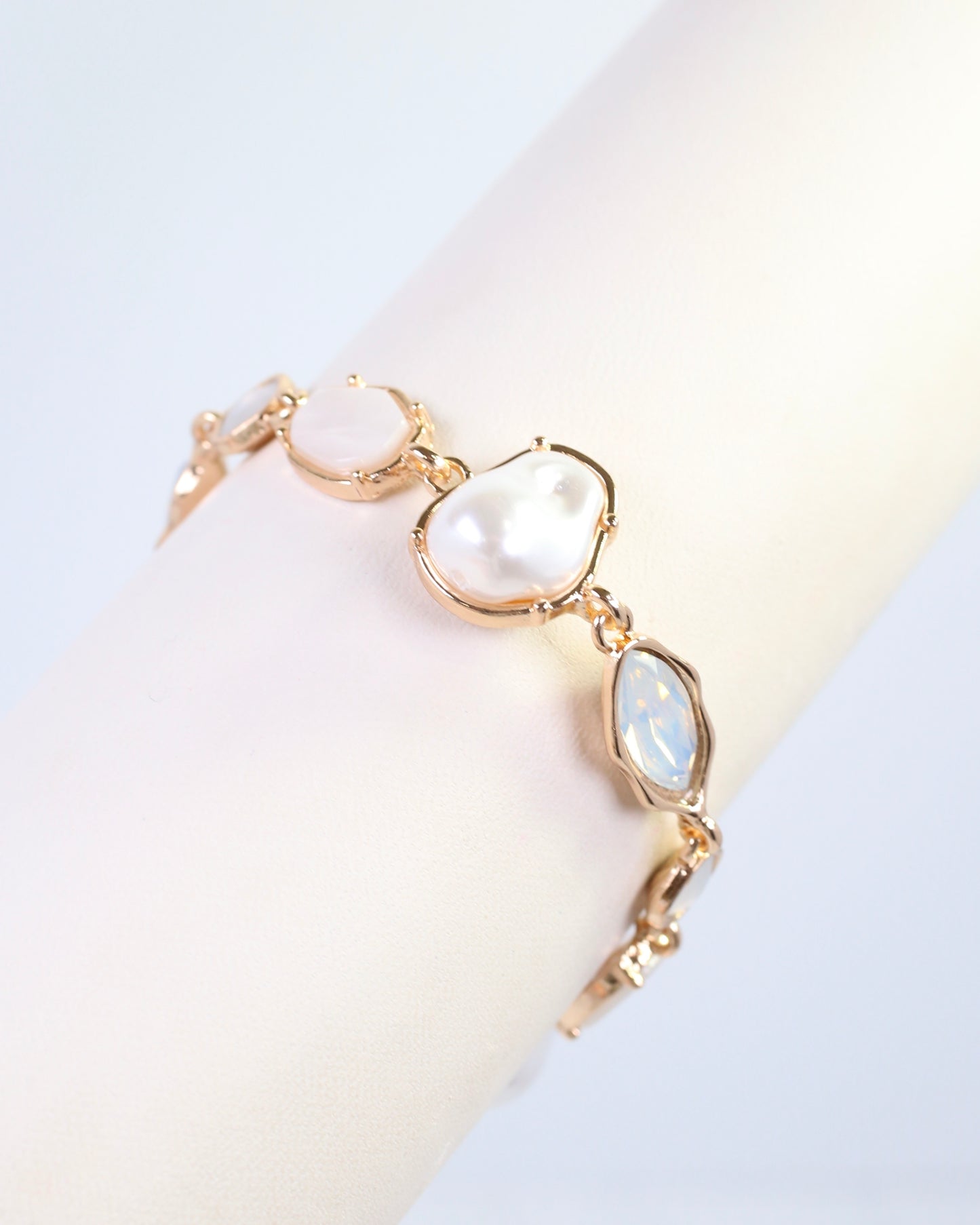 Aleia Pearl and Stone Bracelet Opal