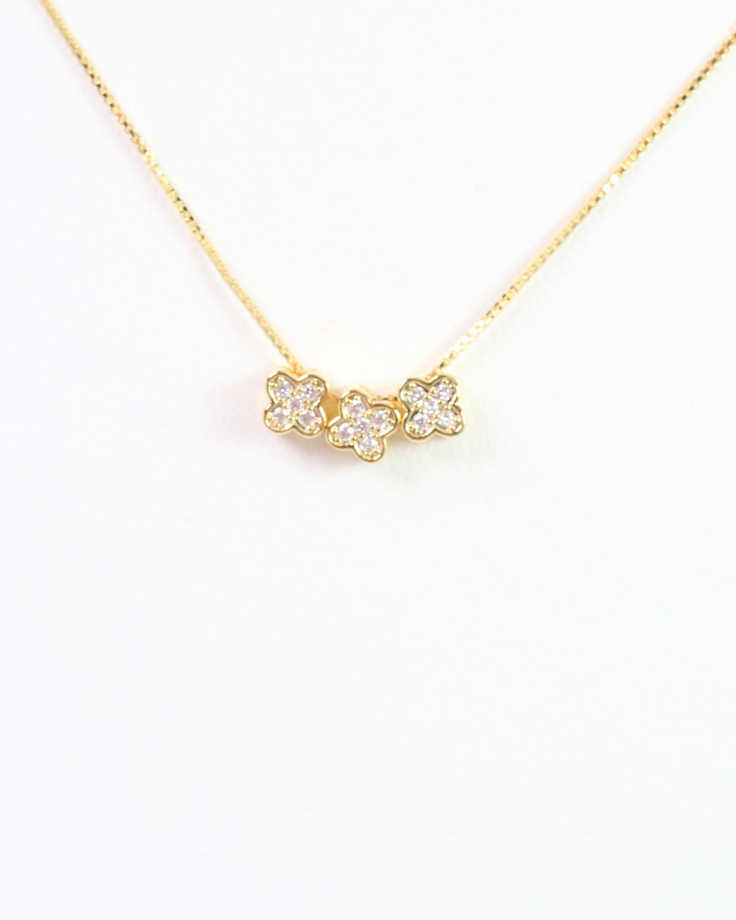Newport Clover Necklace Gold