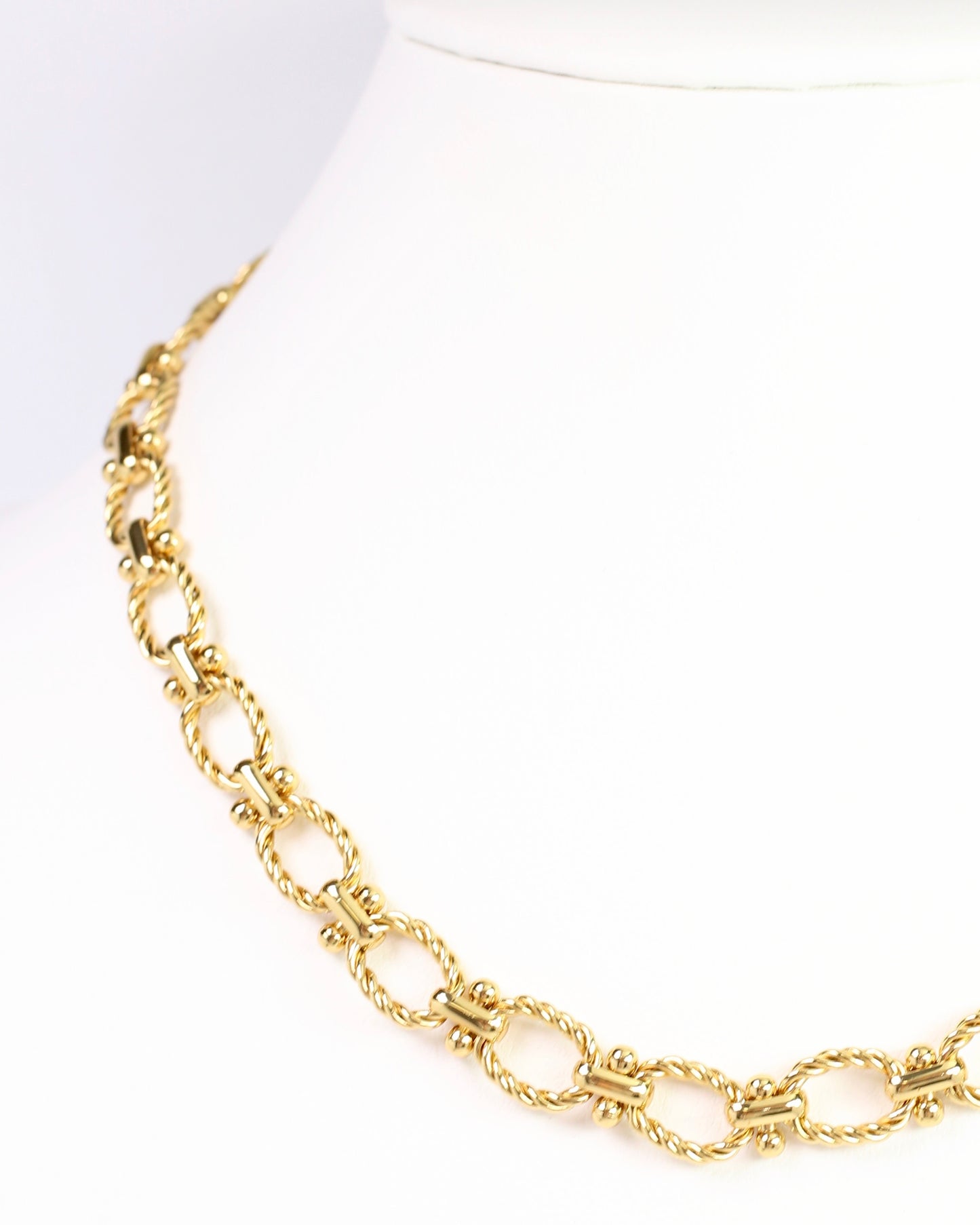Tulsa Twisted Link Necklace Gold