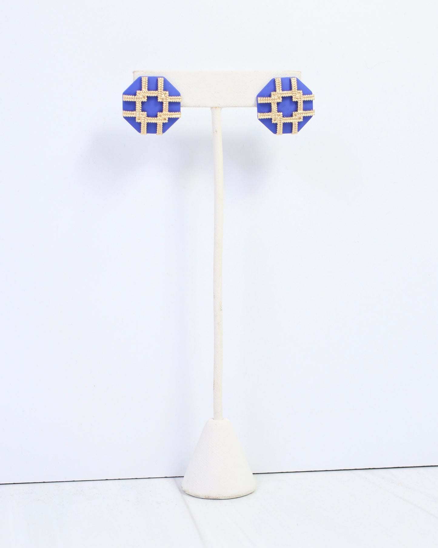Avril Octagon Post Earring Blue