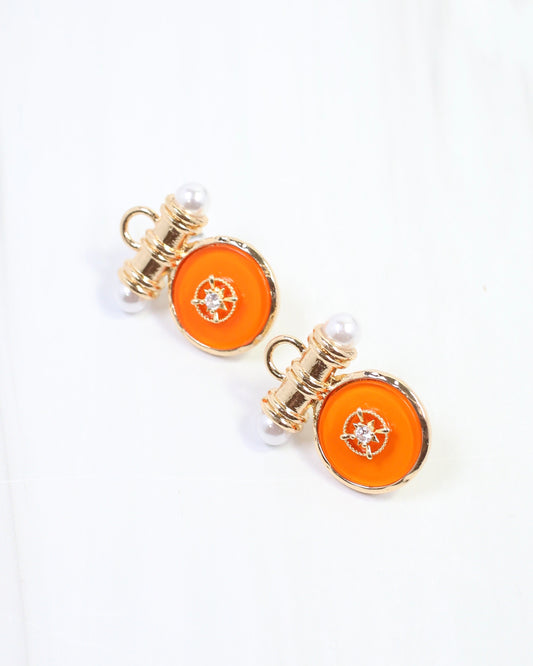 Kurri Circle Drop Earring Orange