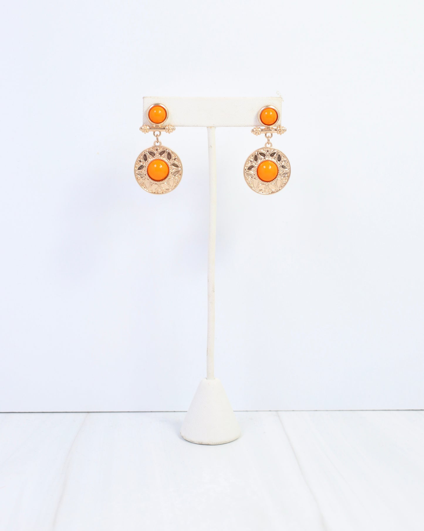 Terrace Circle Drop Earring Orange