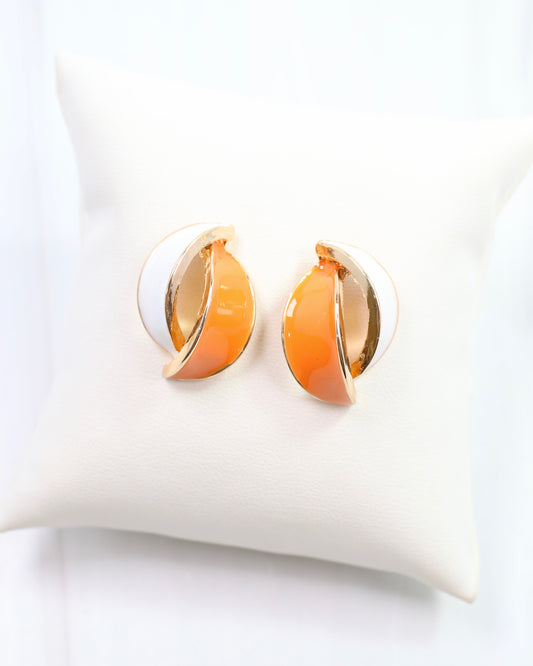 Cora Game Day Earring Orange White