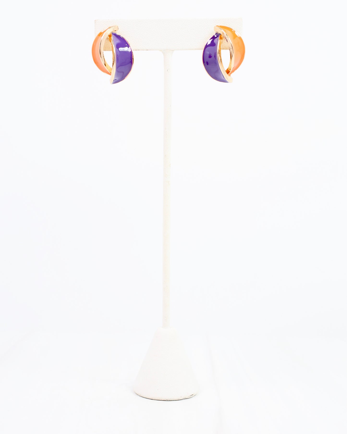 Cora Game Day Earring Orange Purple