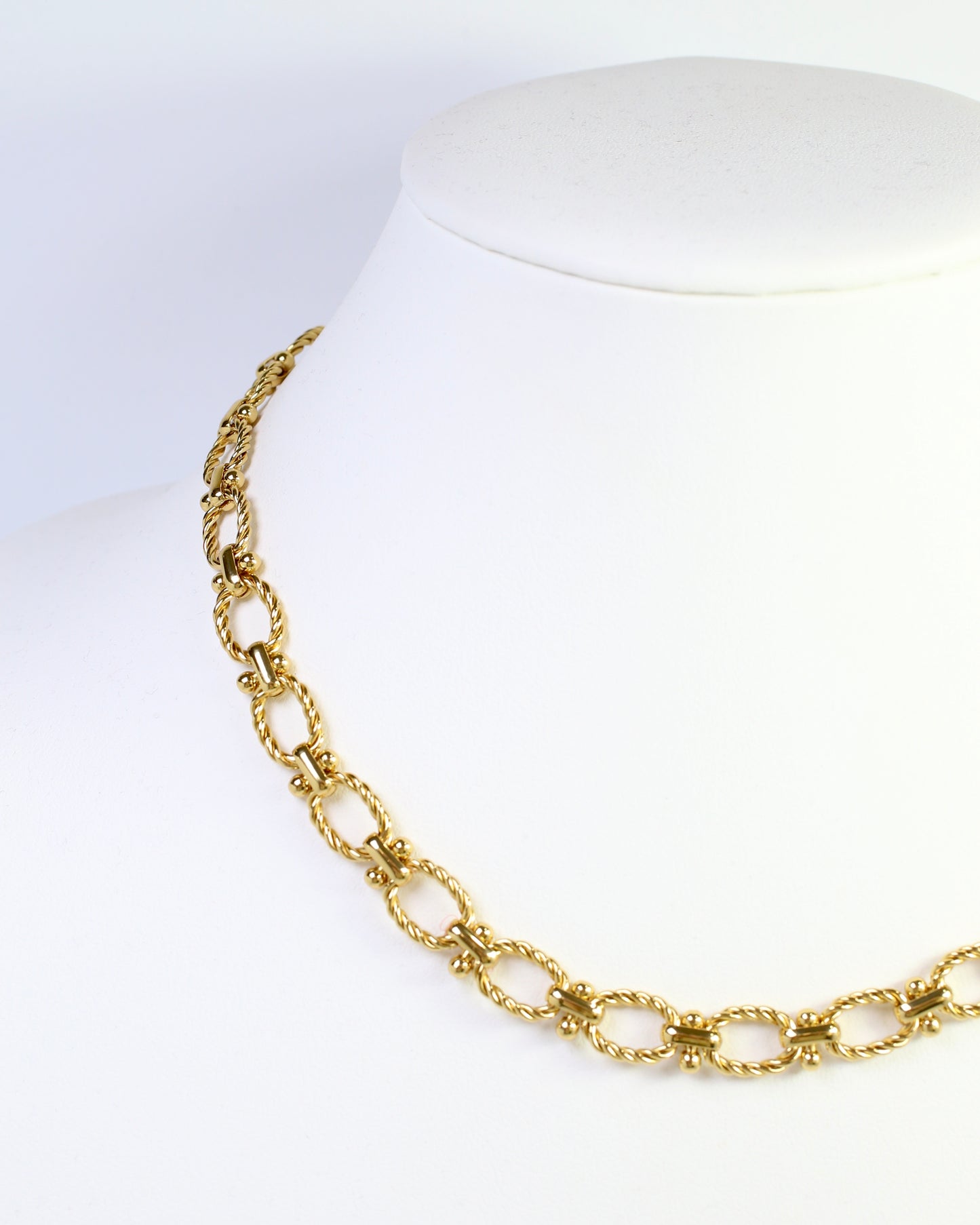 Tulsa Twisted Link Necklace Gold