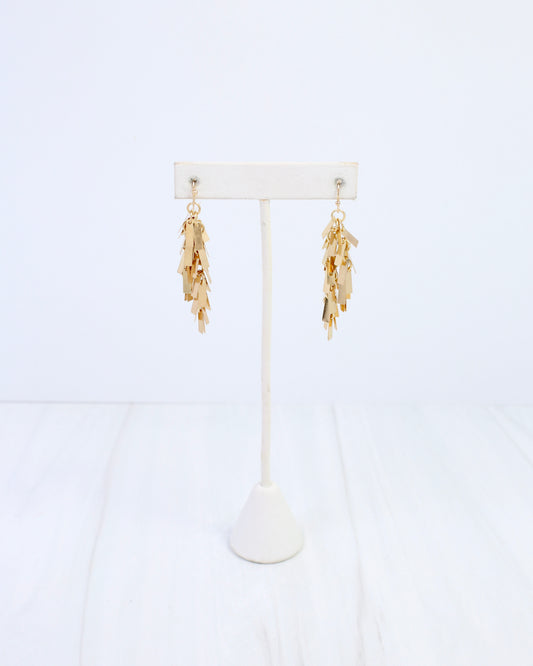 Goldie Metal Fringe Earring Gold