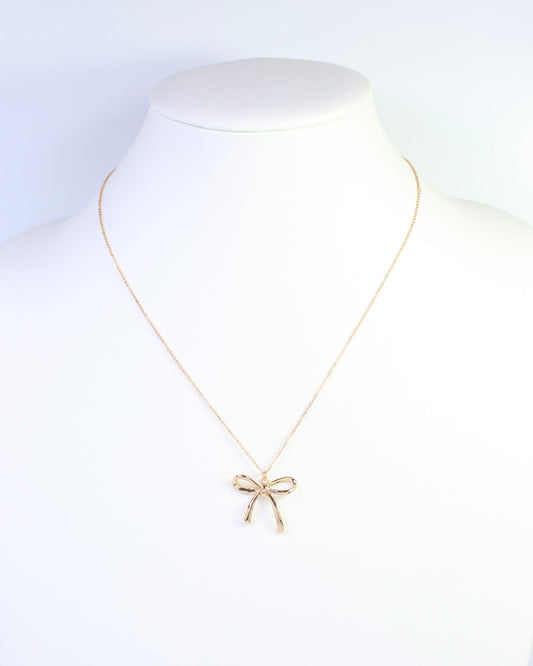 Phillips Bow Necklace Gold