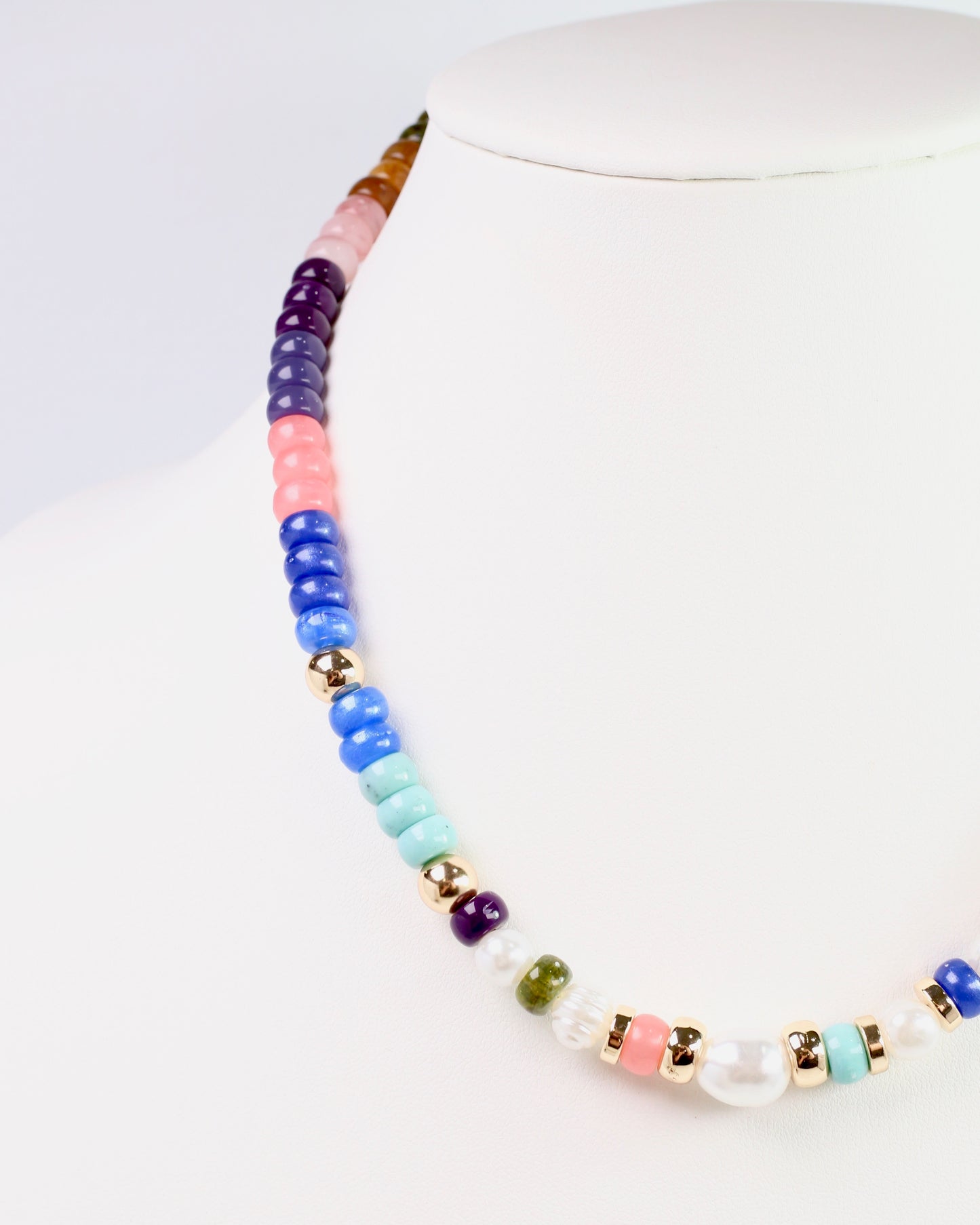 Bowie Bead and Pearl Necklace Multi