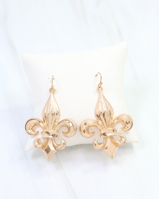Fran Fleur De Lis Earring Gold