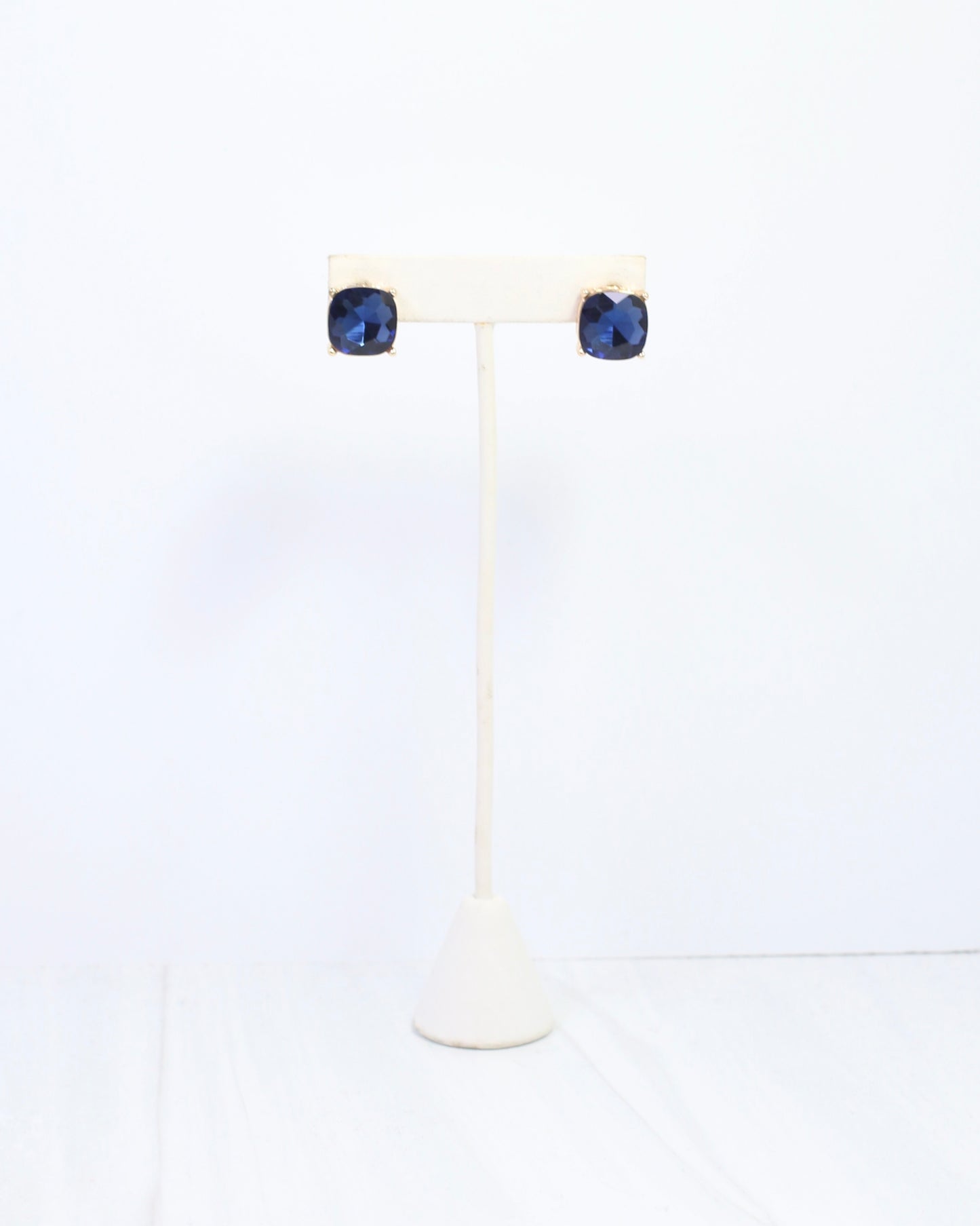 Julien Stone Stud Earring Navy