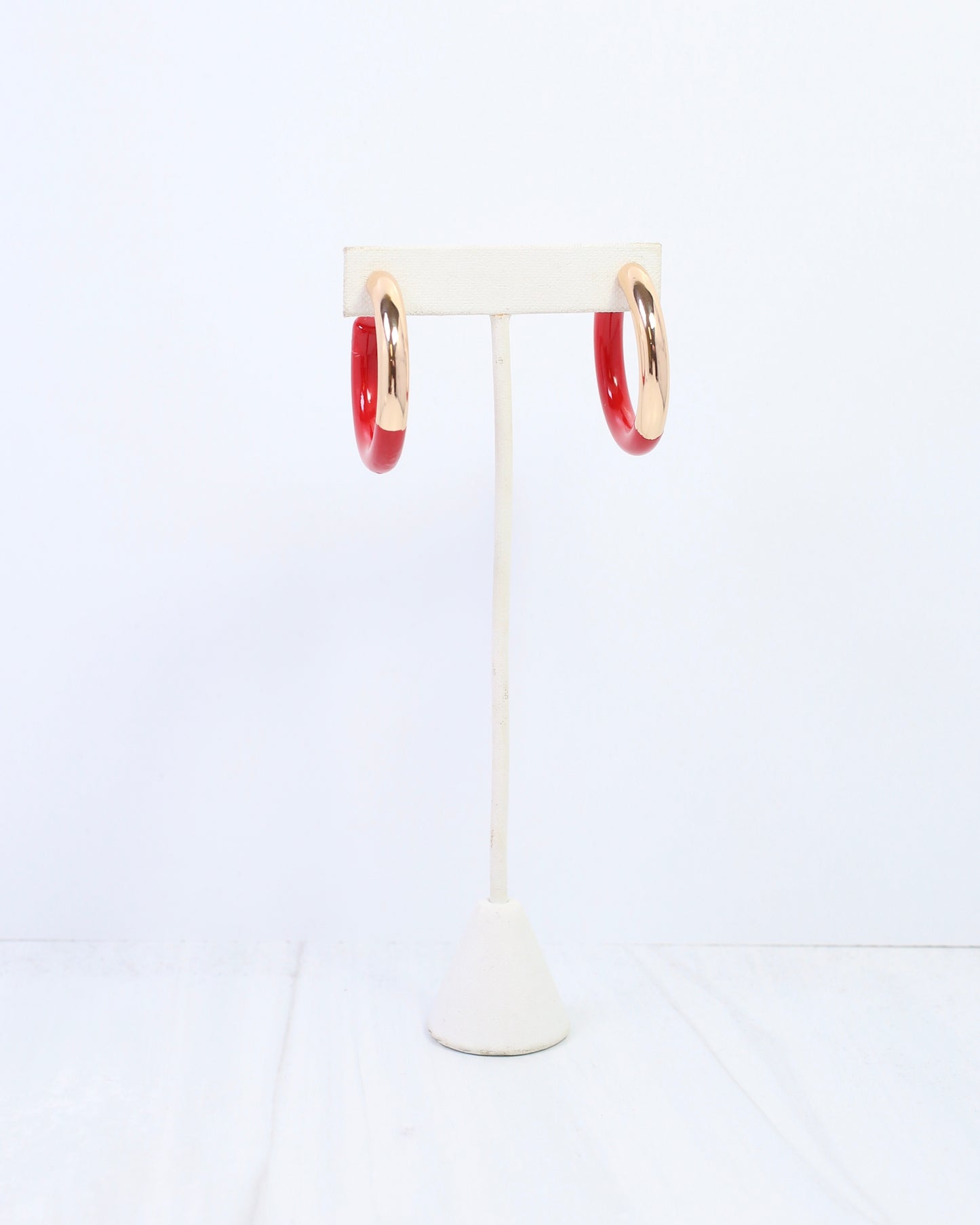 Elyse Hoop Earring Red