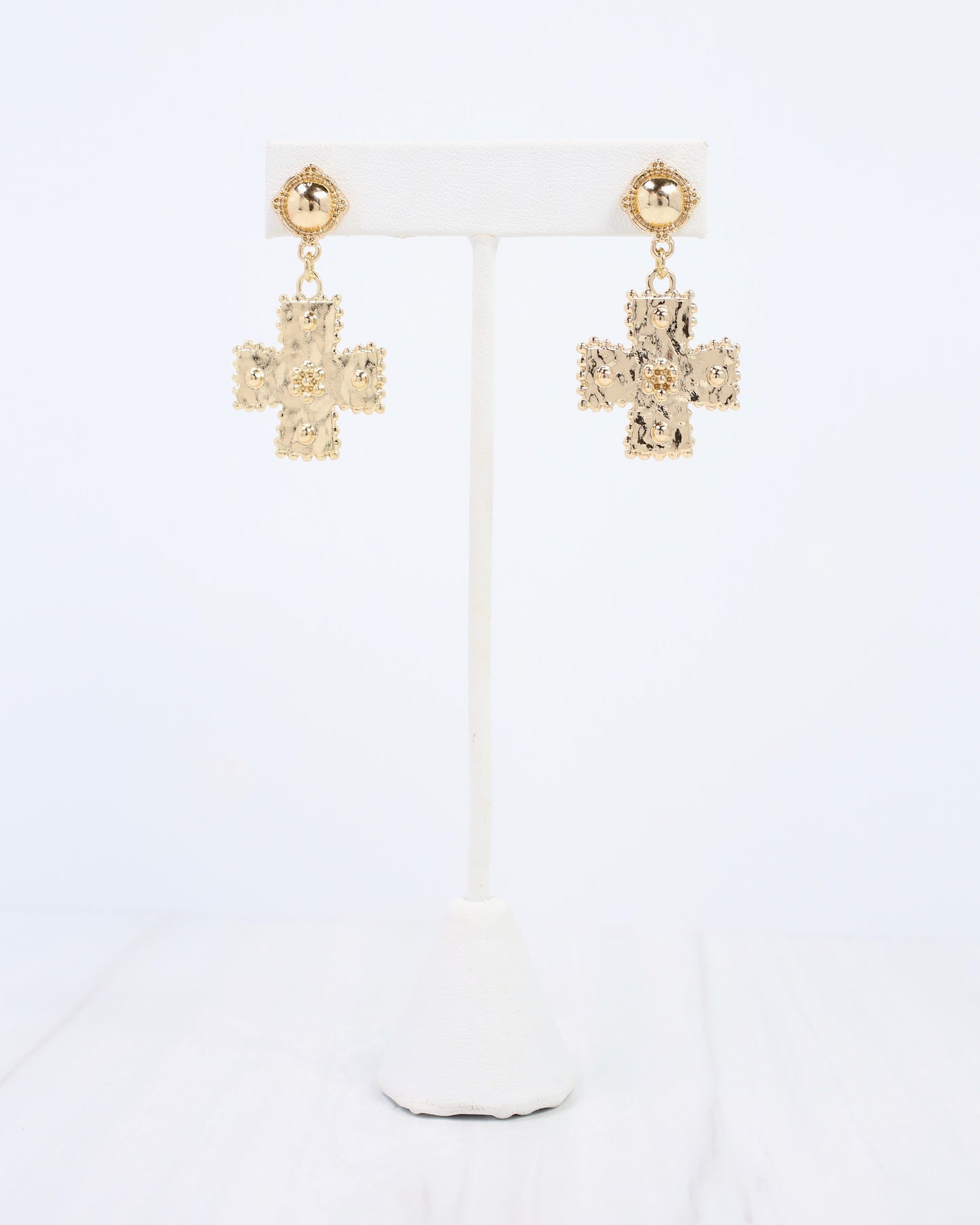 Carol Cross Earring Gold