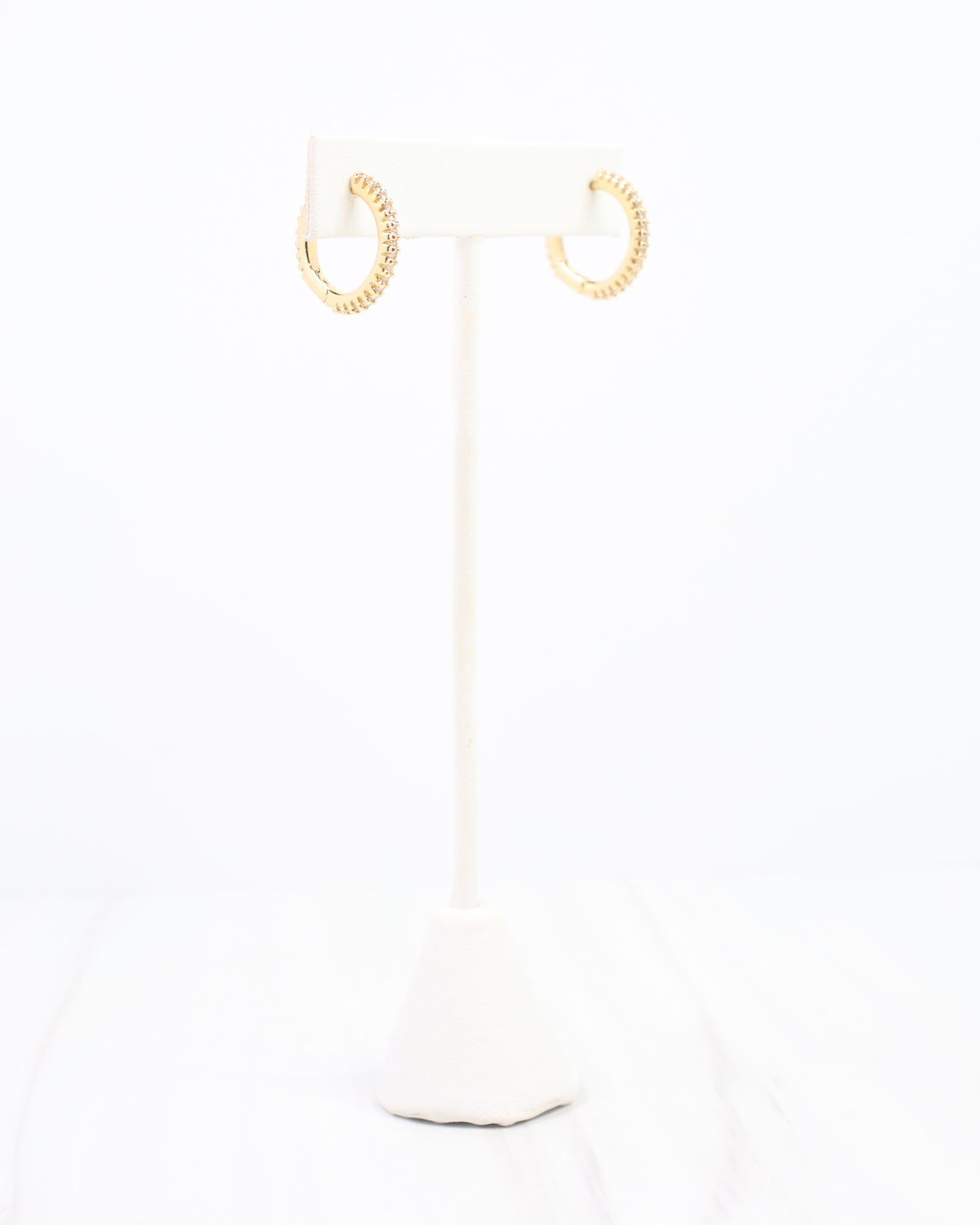 Annalise Pave CZ Hoop Earring Gold