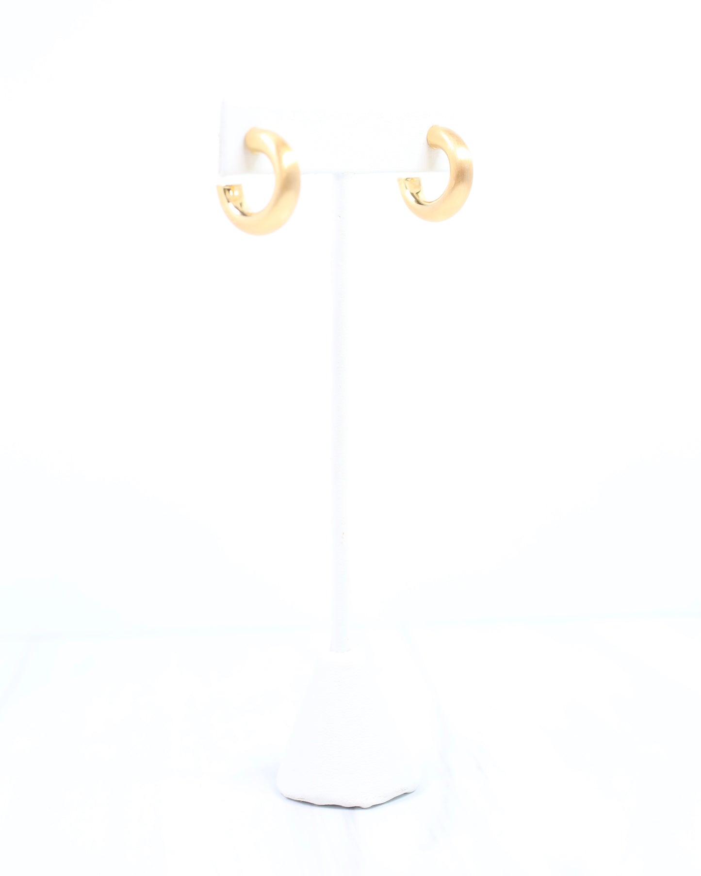 Coleman Rounded Hoop Earring Worn Gold