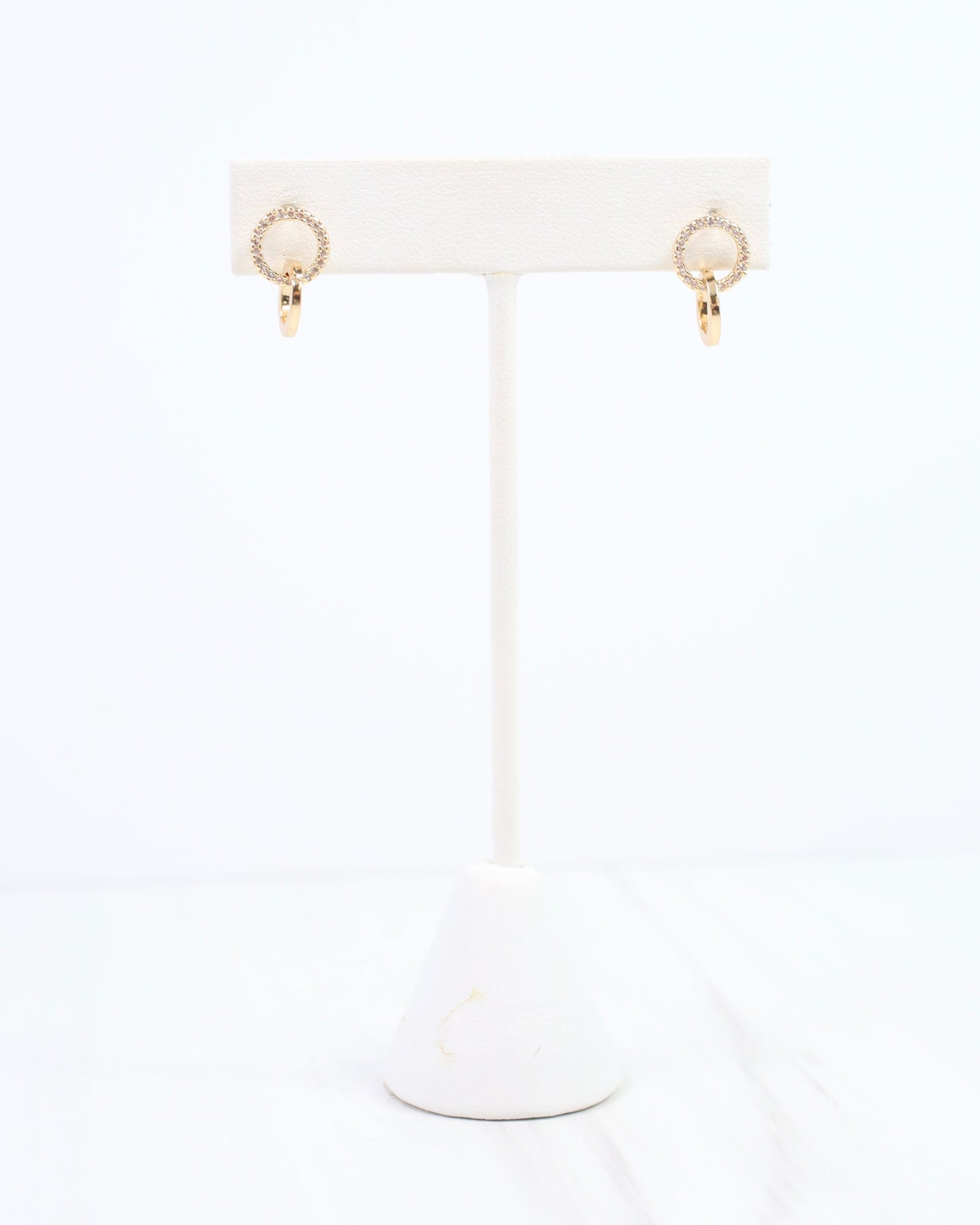 Emery Double Circle Stud Gold